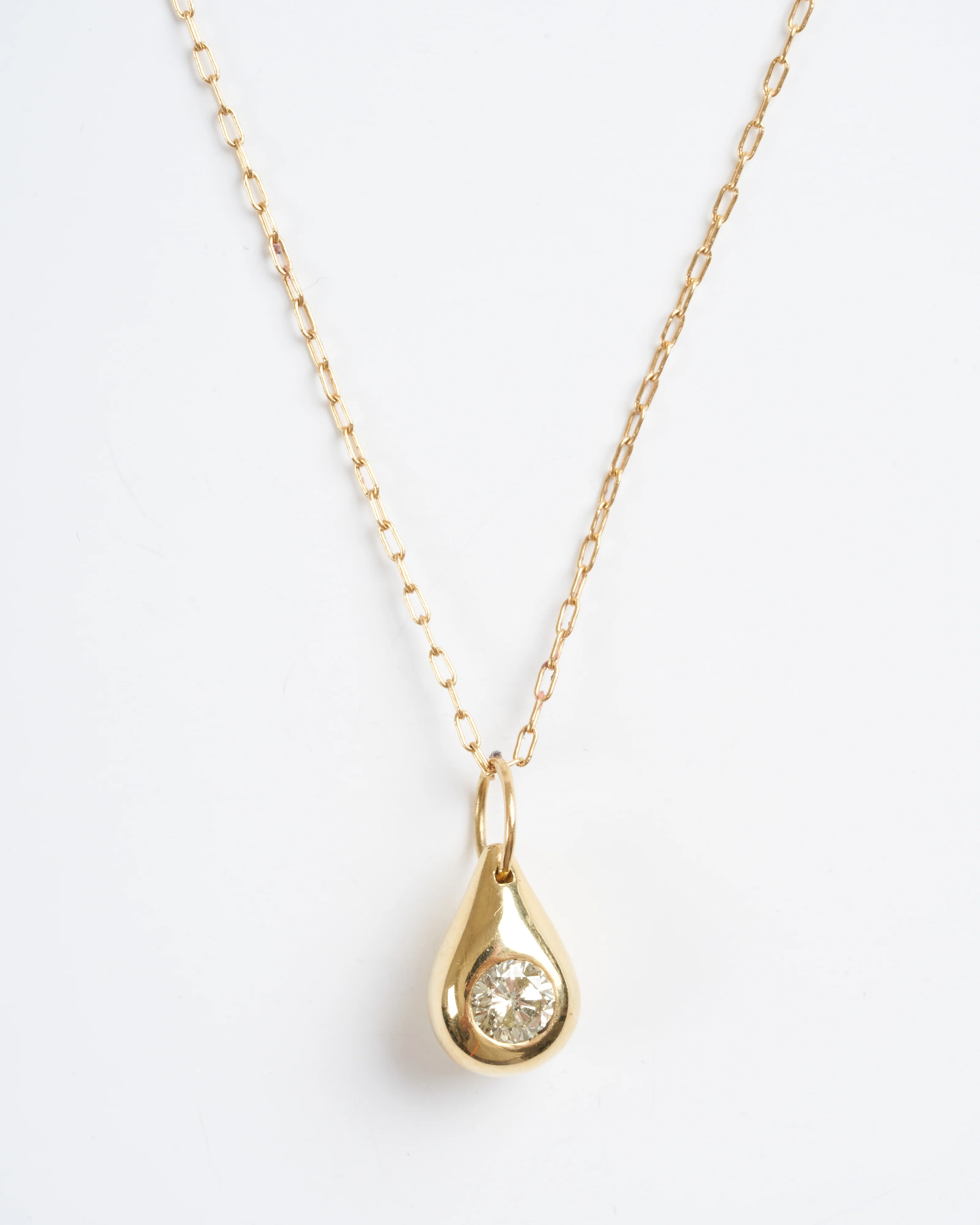 diamond ball necklace - diamond/gold
