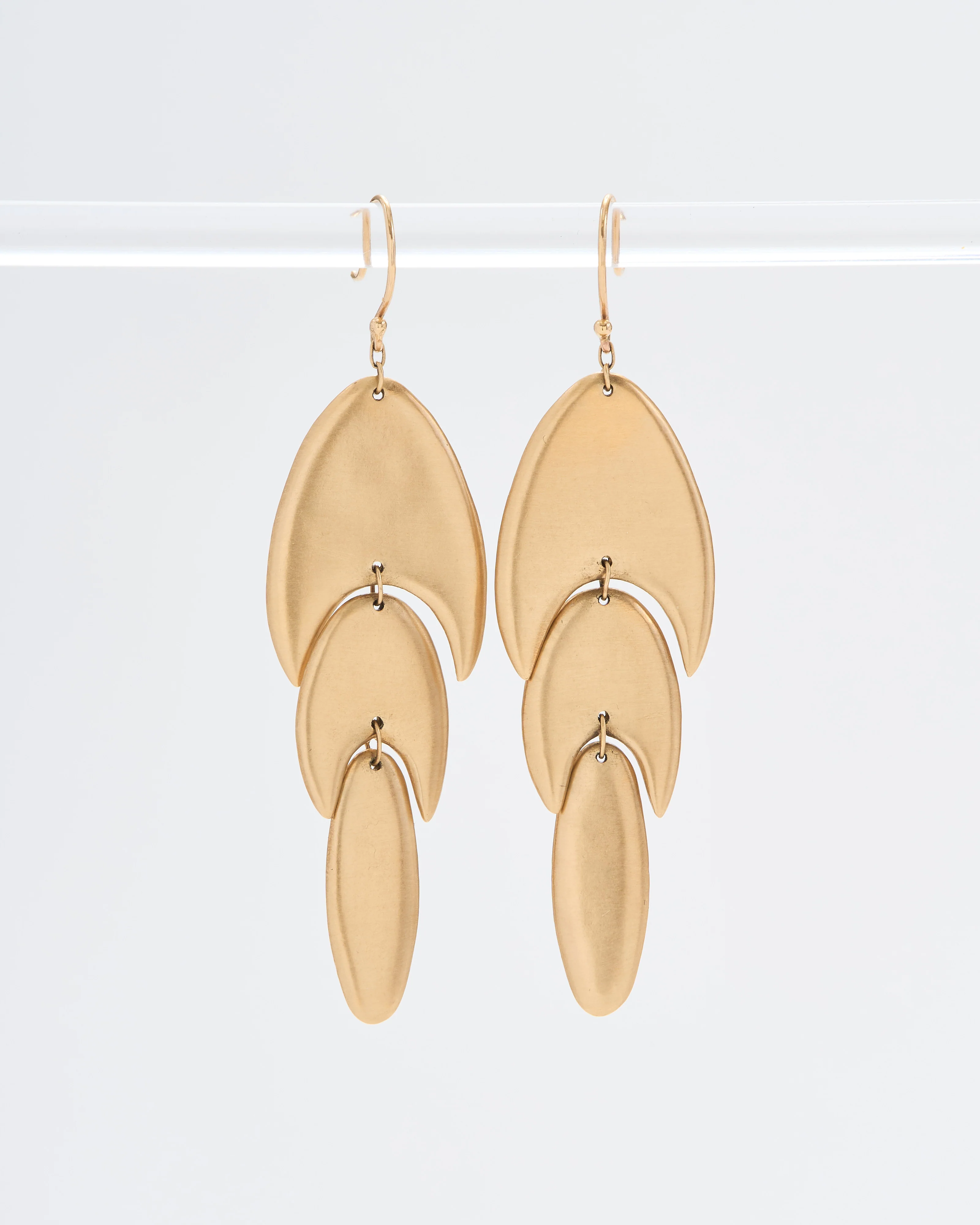 gold cactus earrings - Image 2