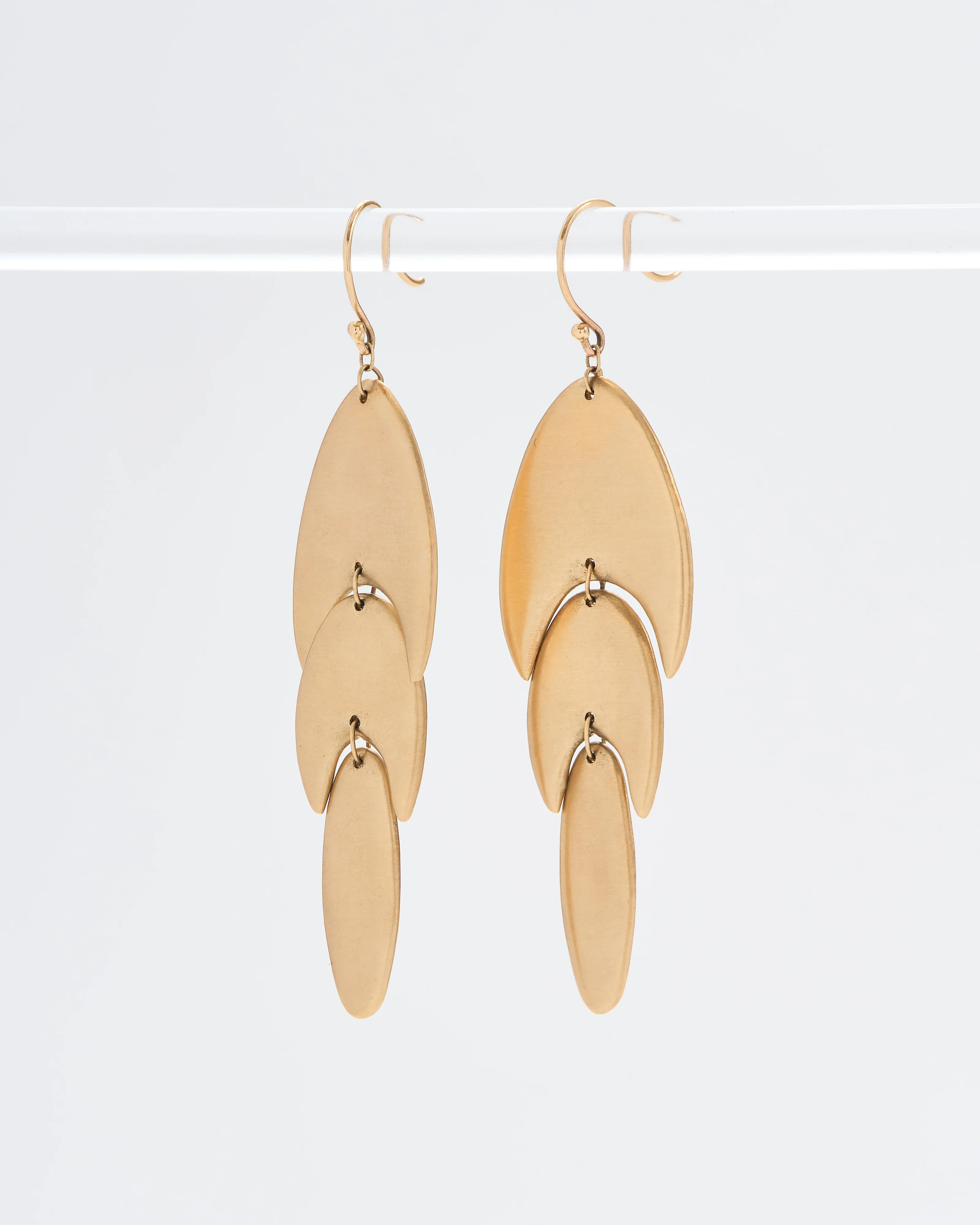 gold cactus earrings - Image 3