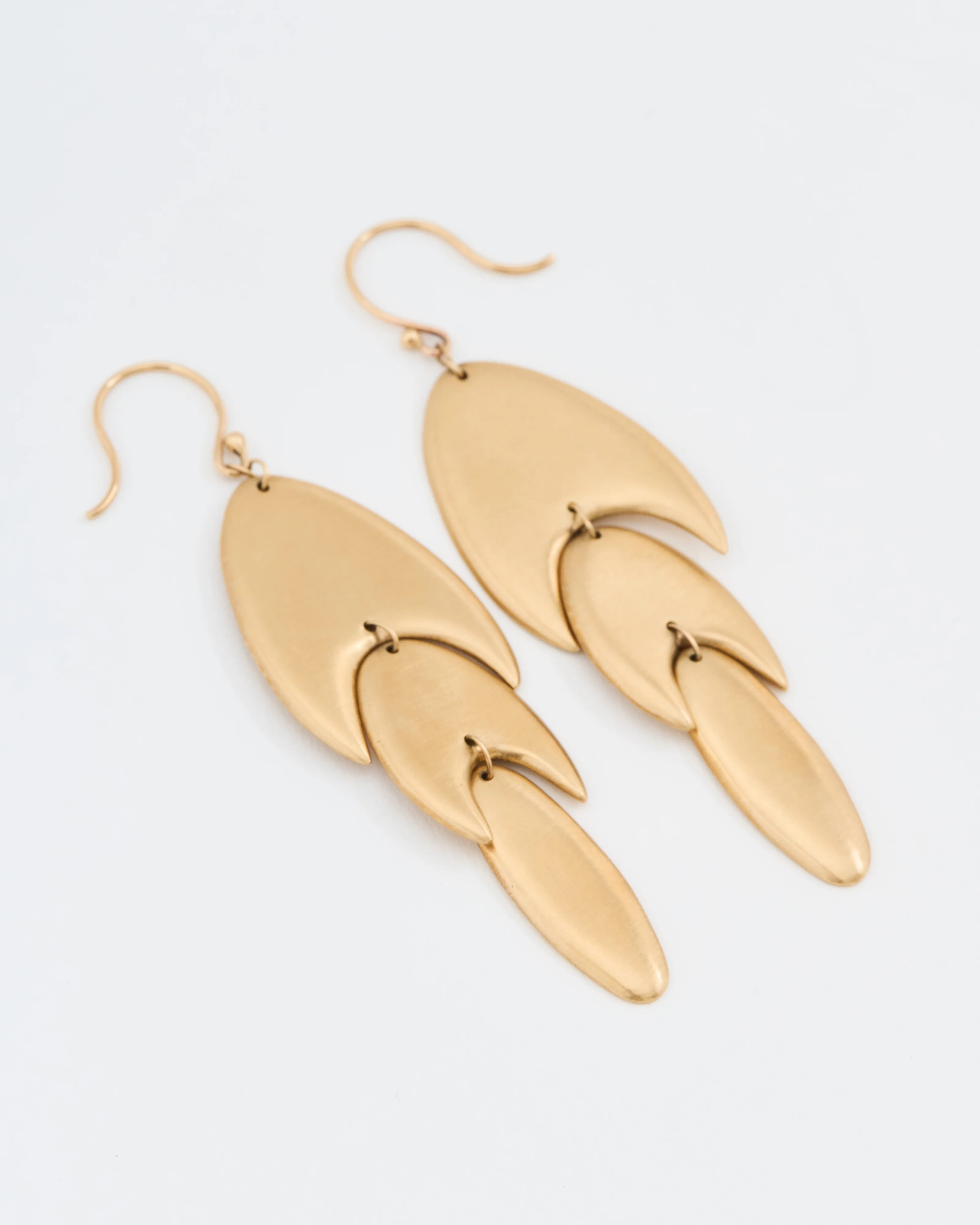 gold cactus earrings - Image 4