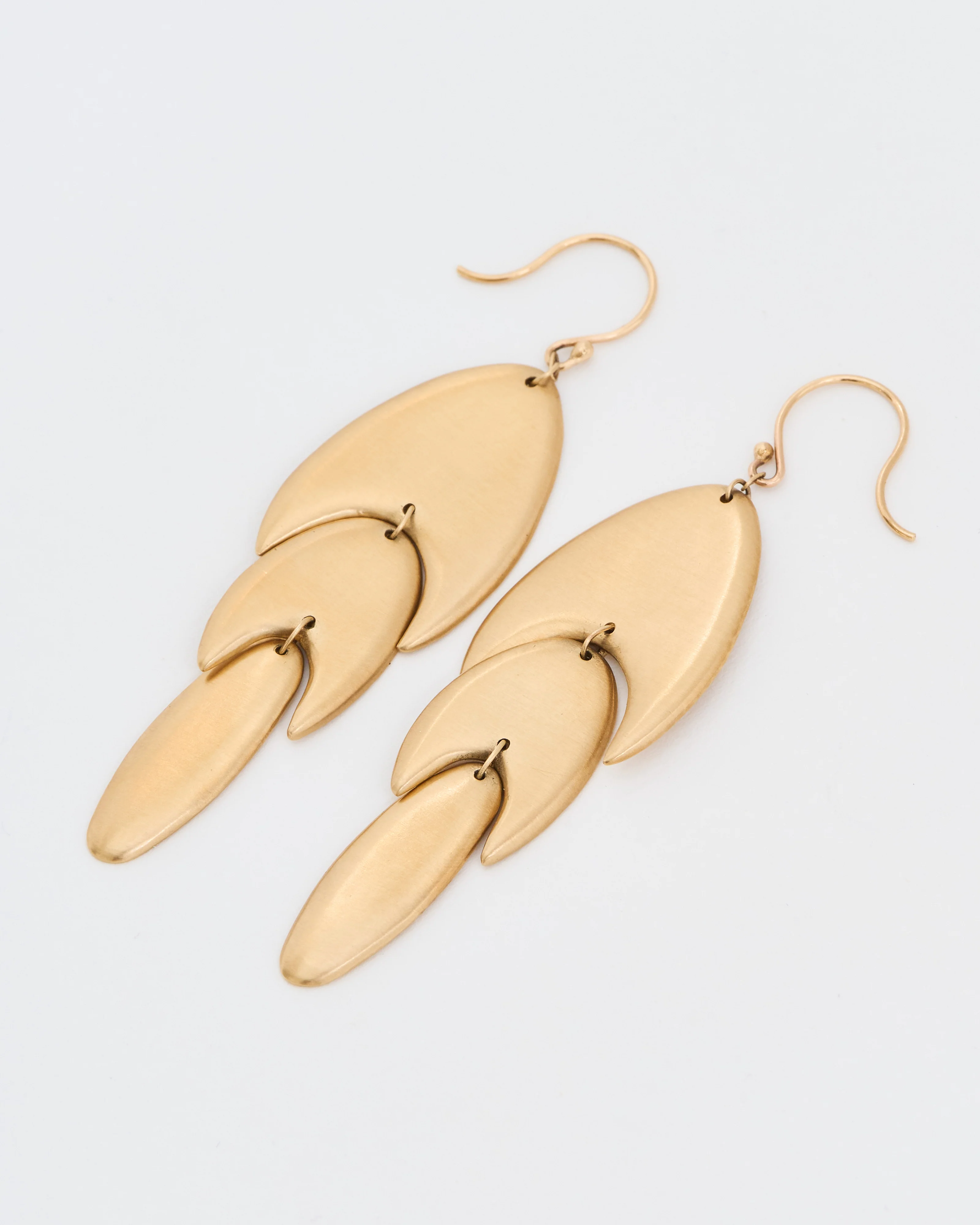gold cactus earrings - Image 5