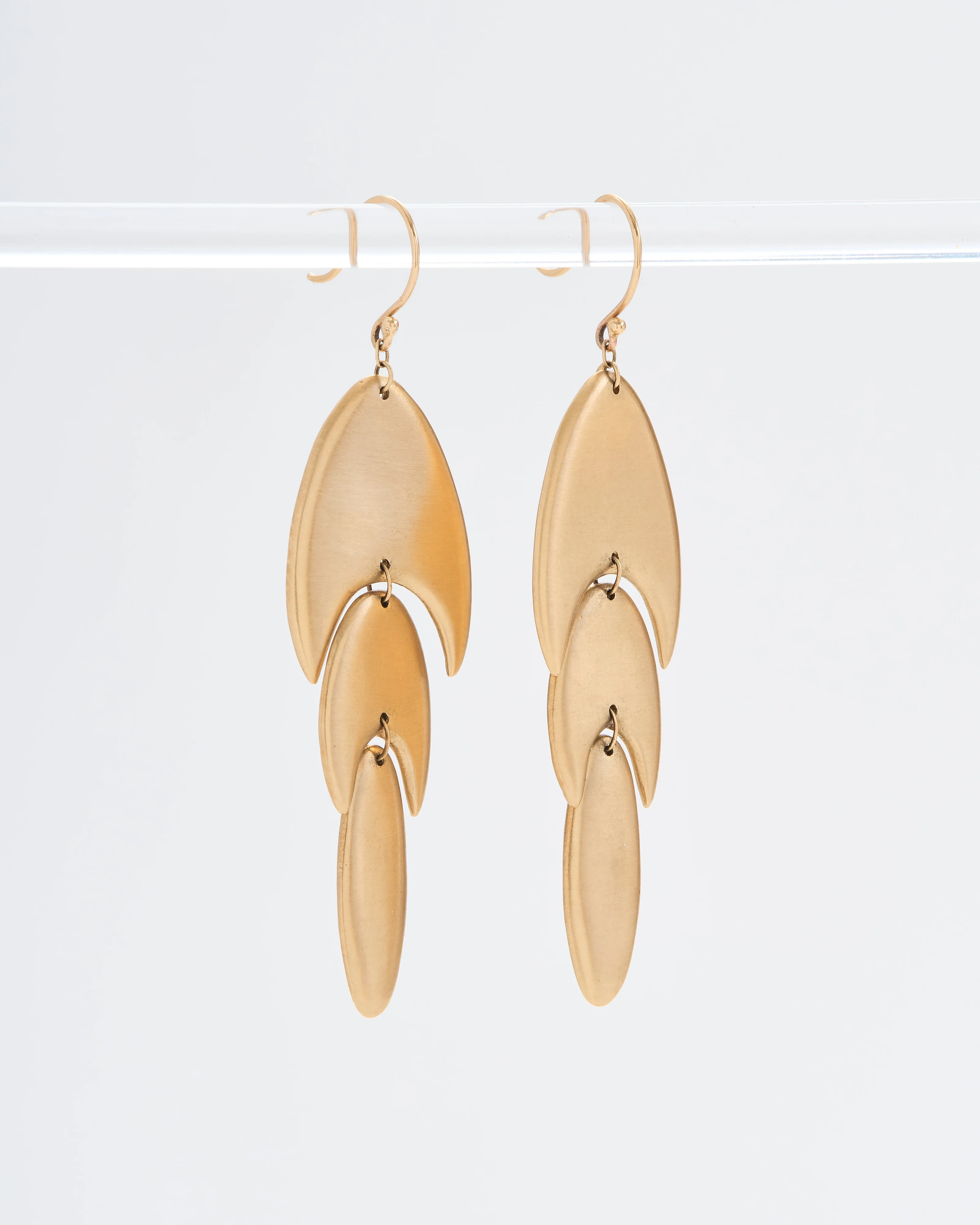 gold cactus earrings - Image 6