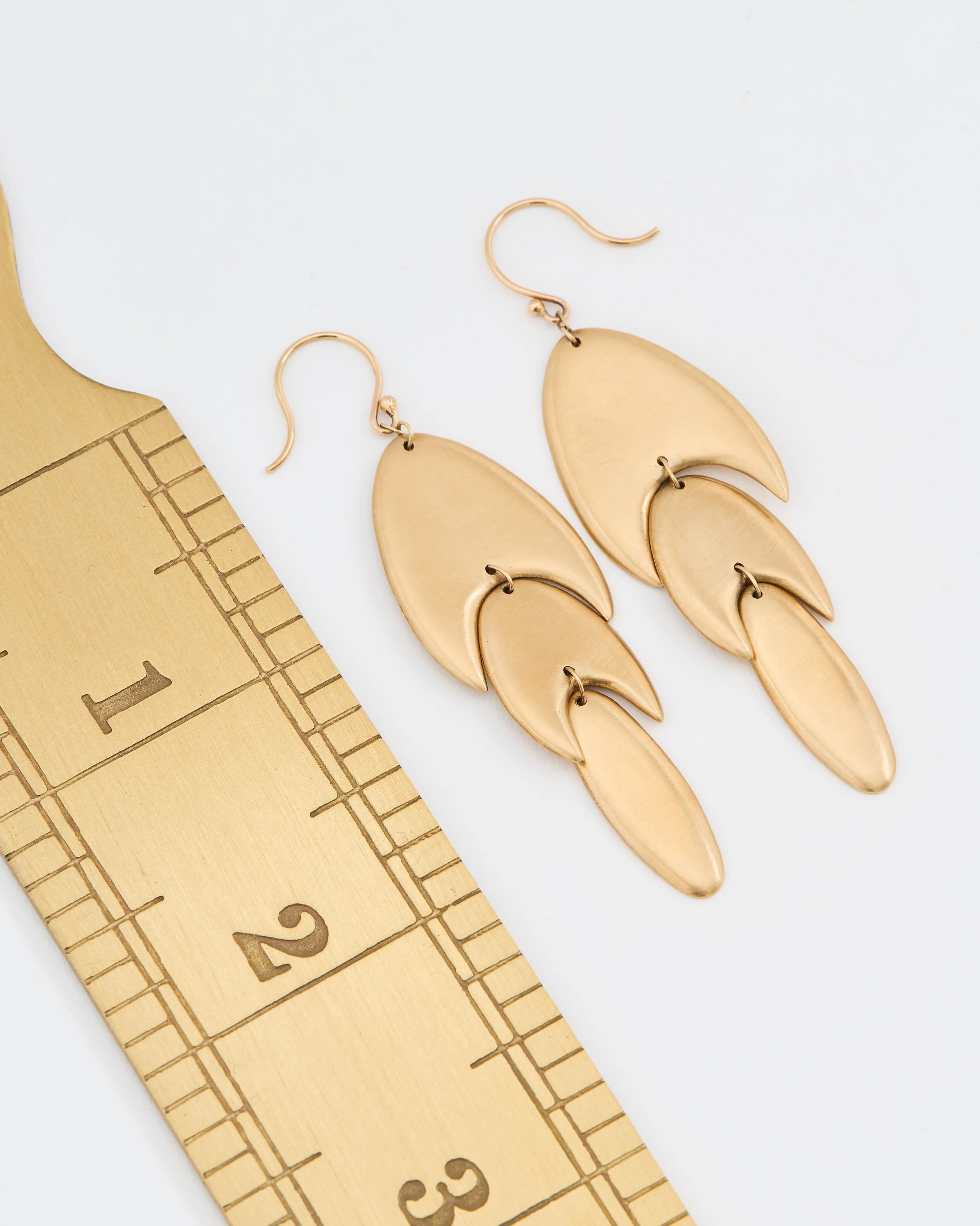 gold cactus earrings - Image 7