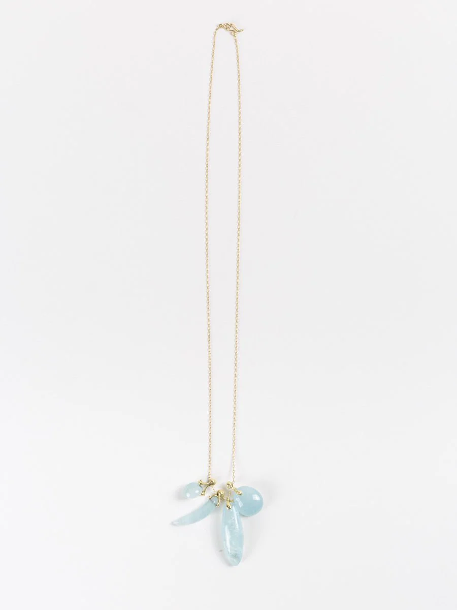 aquamarine charm necklace - Image 4