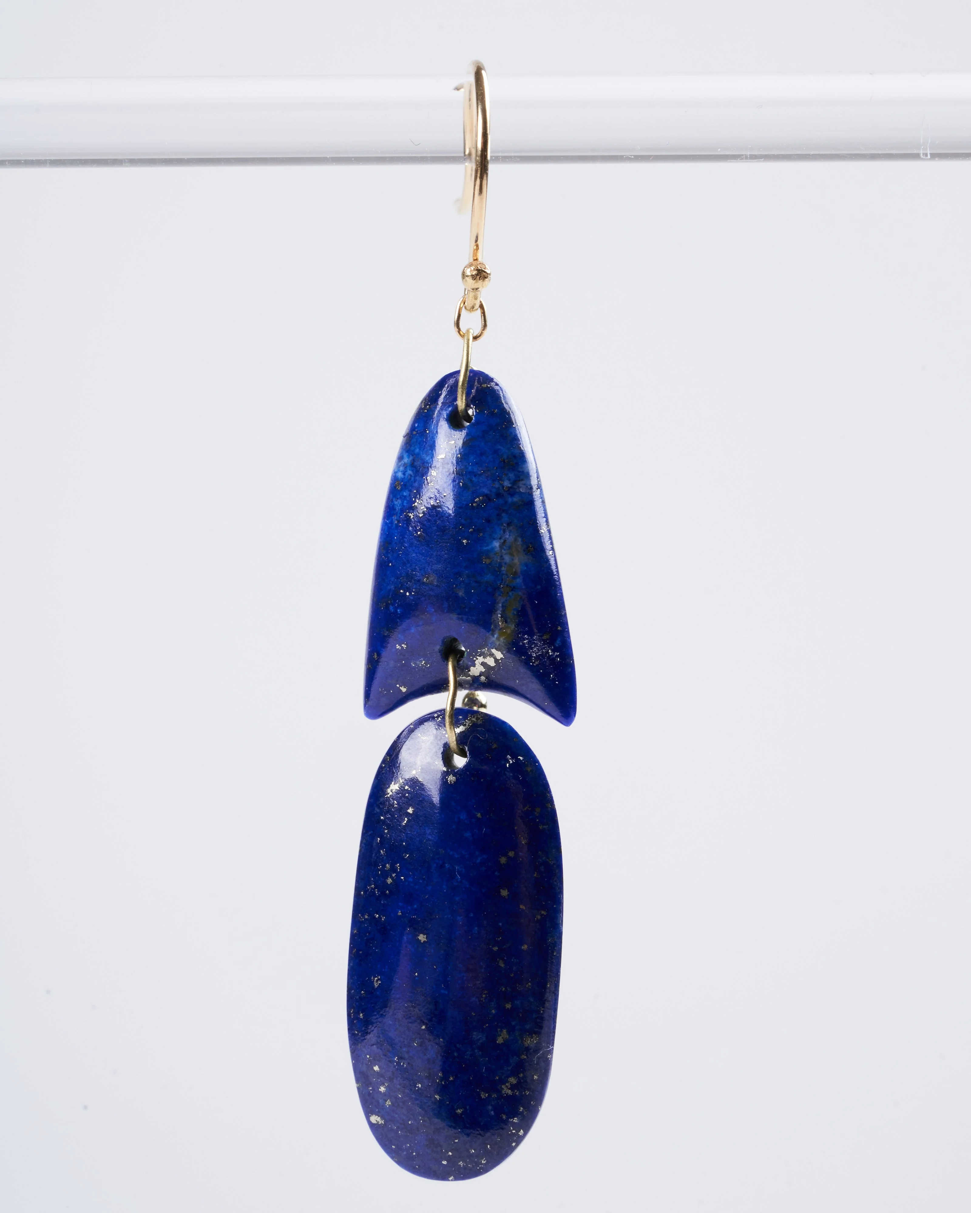 handcut arrowhead earrings lapis - blue - Image 4