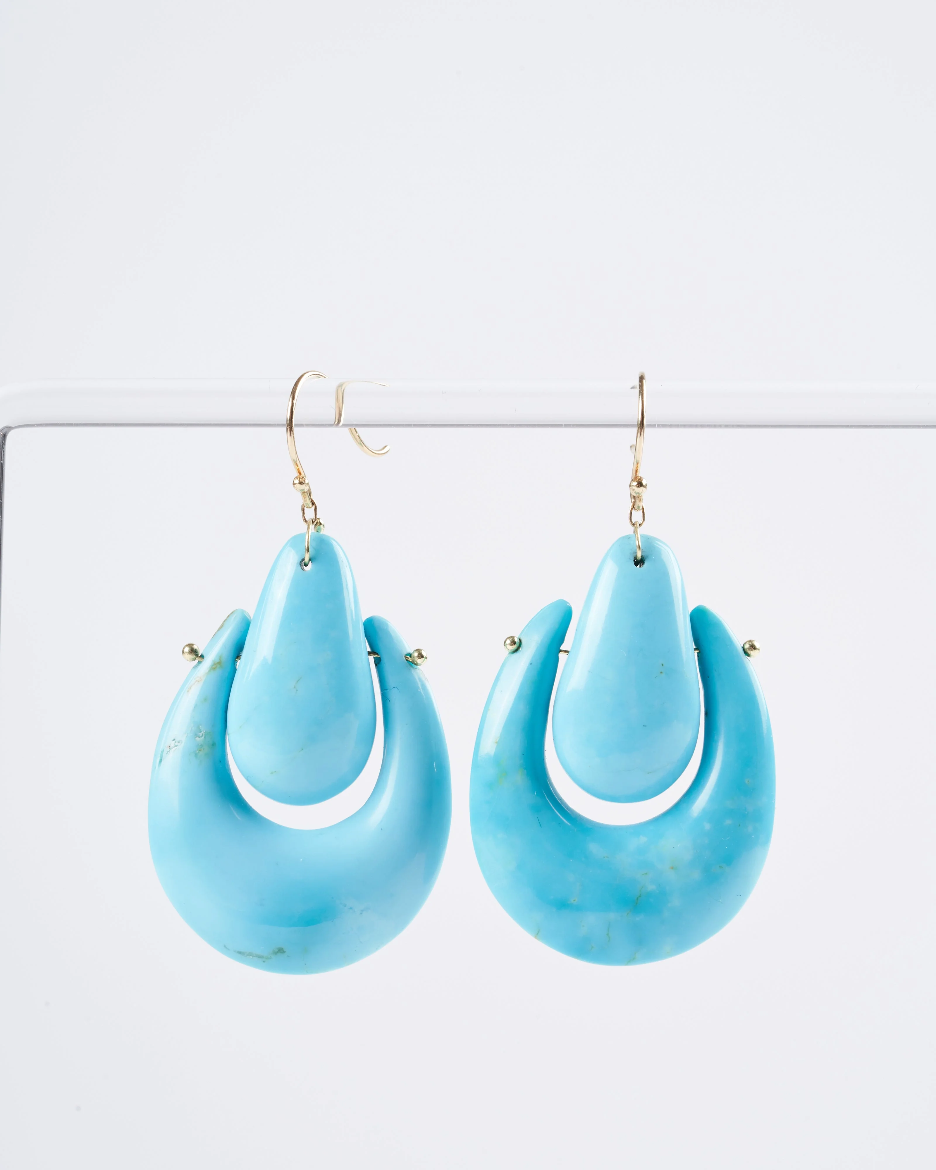 handcut o'keeffe turquoise earrings - blue - Image 2
