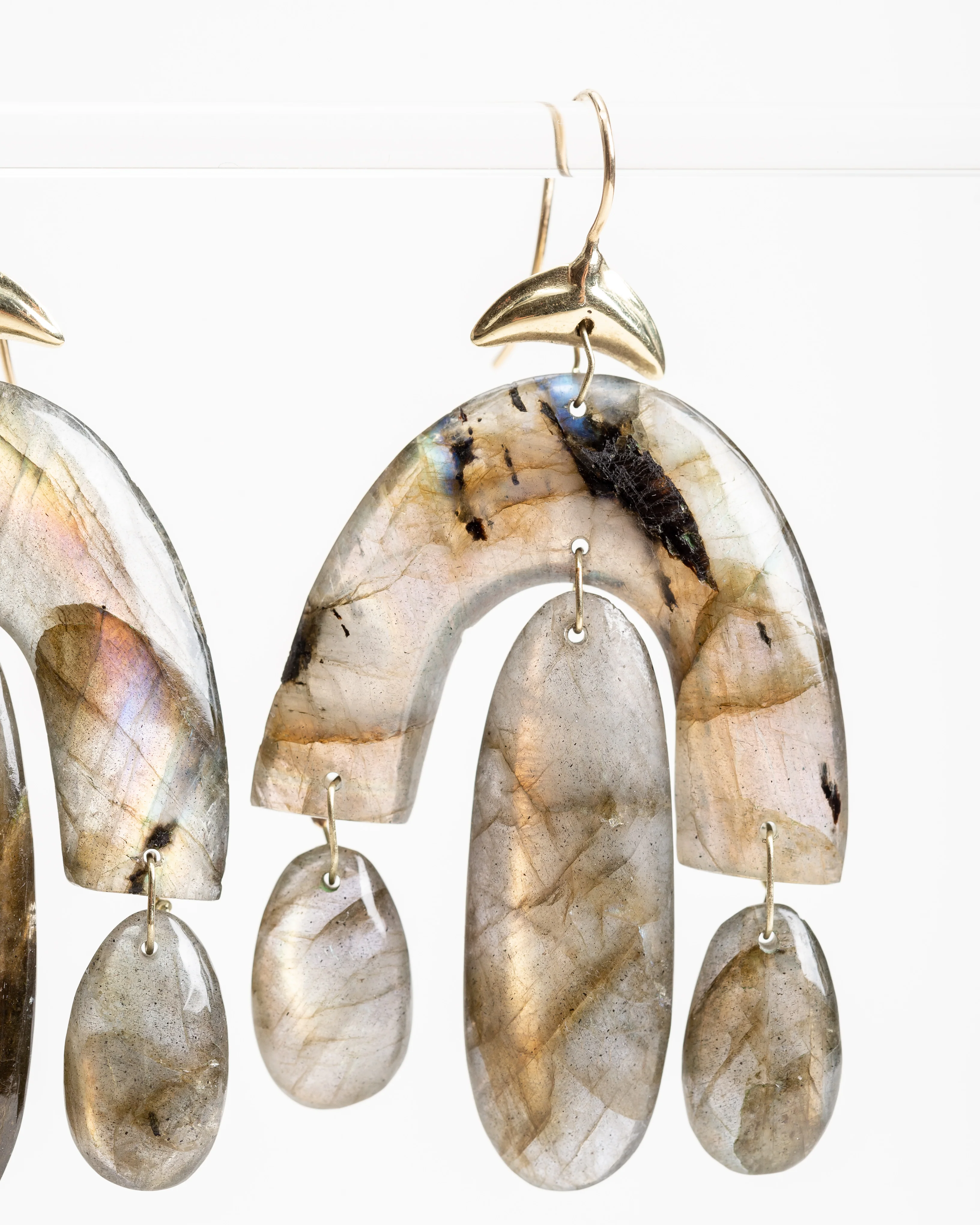 labrodorite chandelier earrings - Image 2
