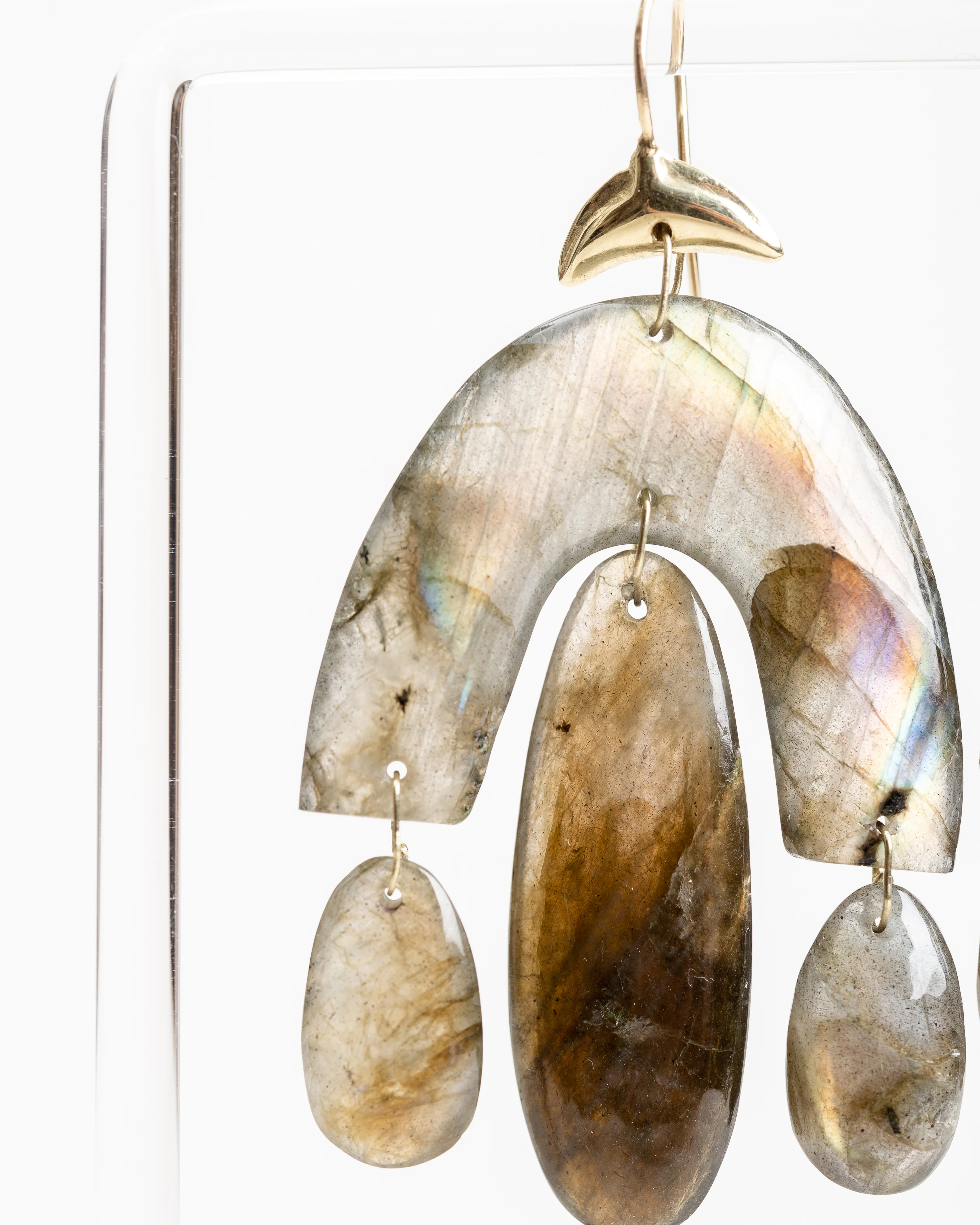 labrodorite chandelier earrings - Image 3