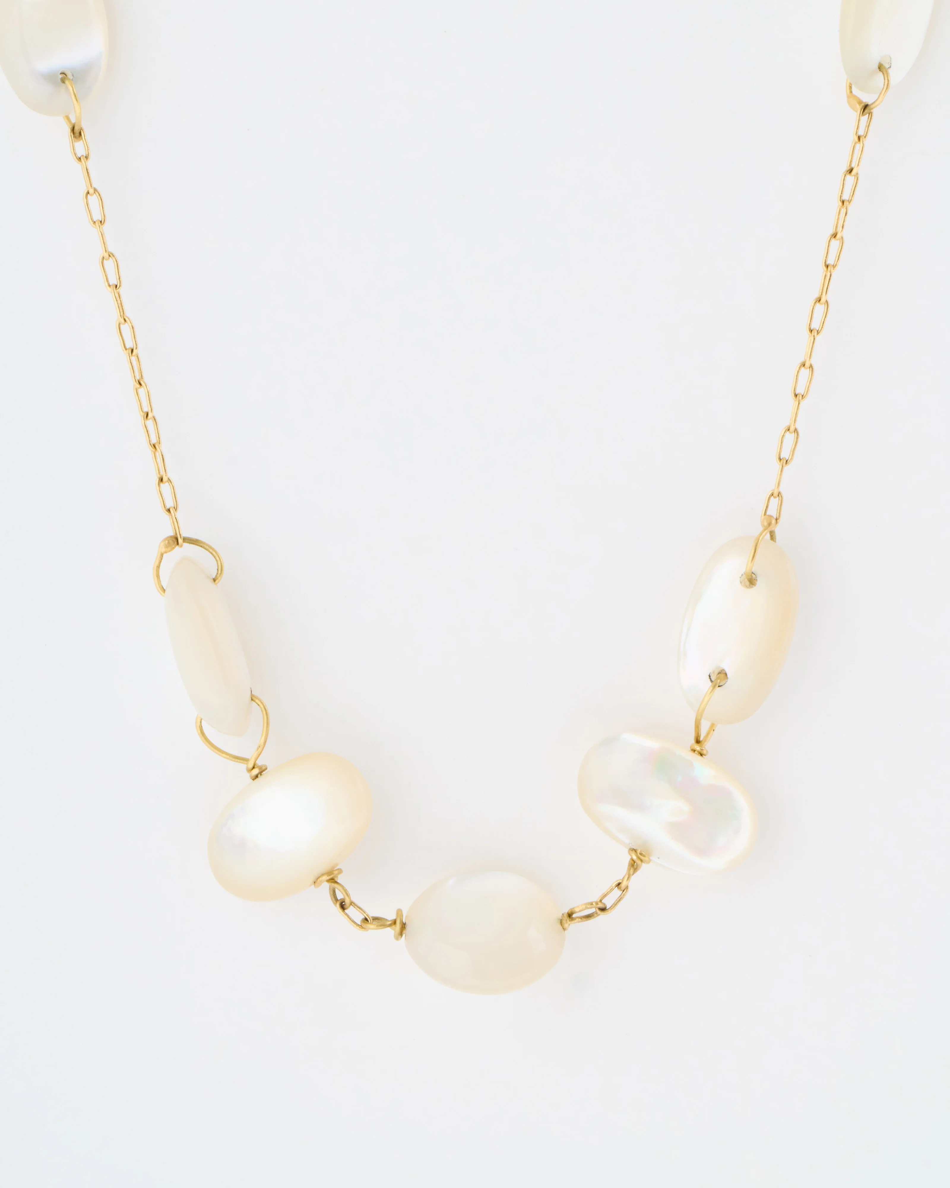 mini double cross mother of pearl necklace - Image 2