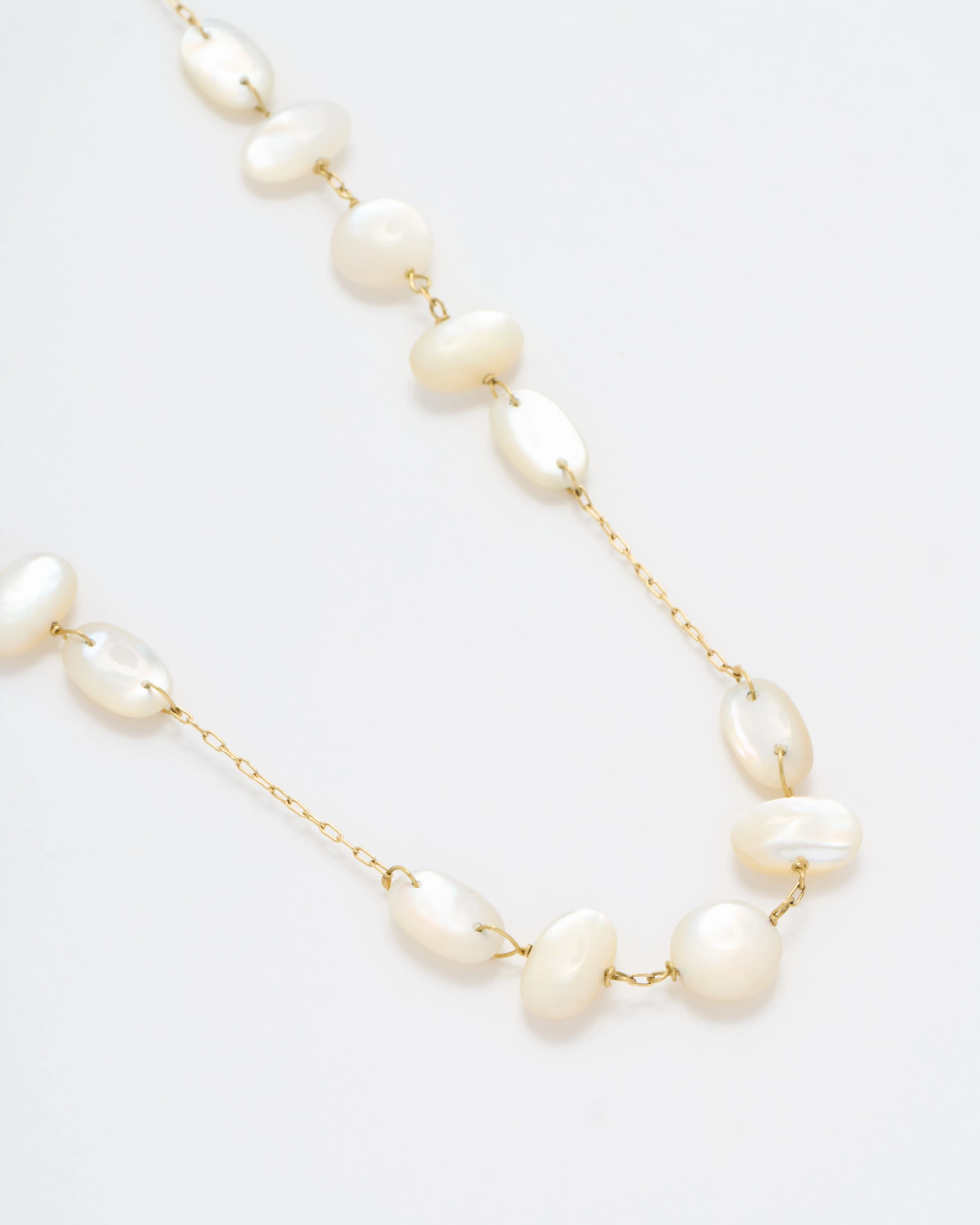 mini double cross mother of pearl necklace - Image 3