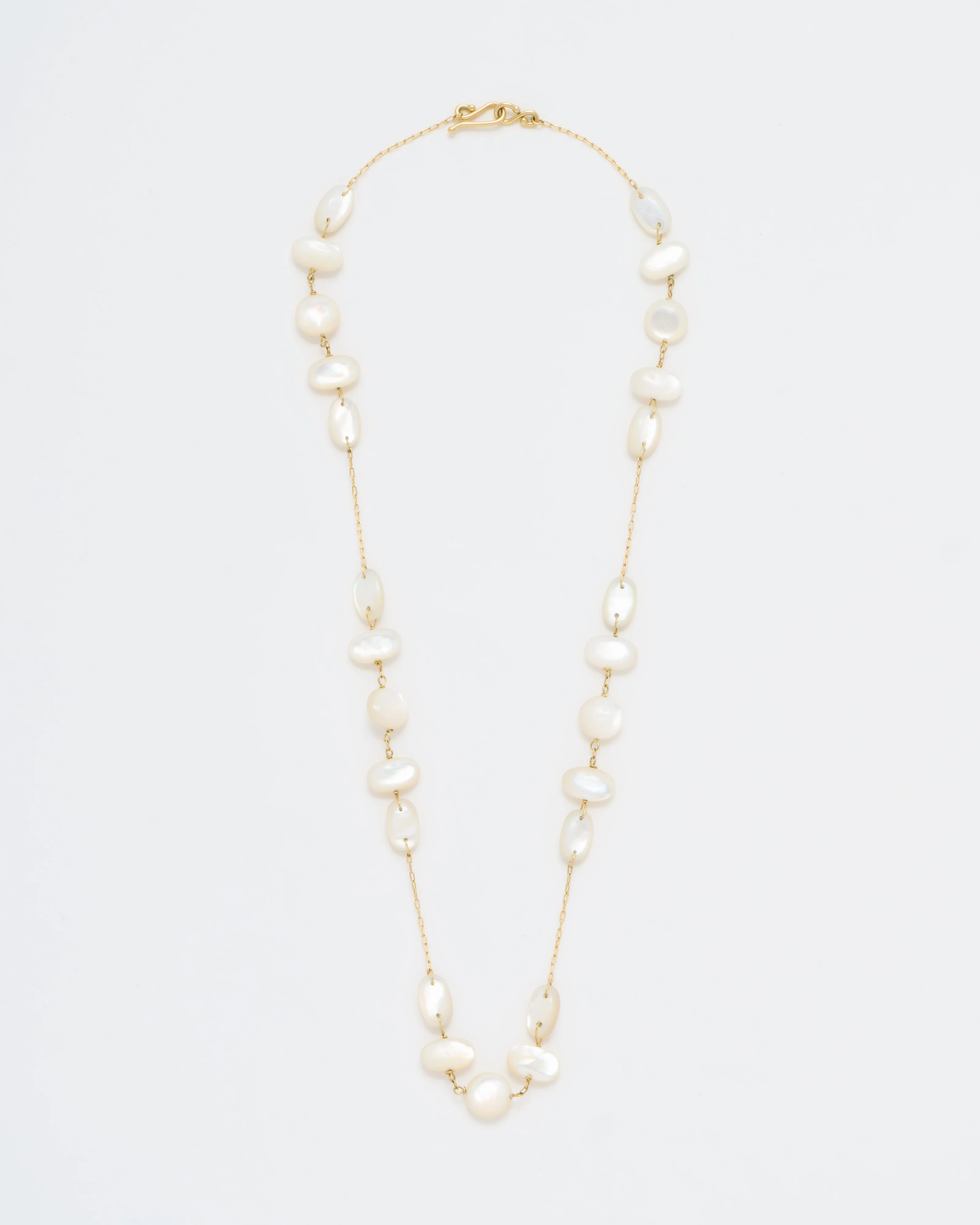 mini double cross mother of pearl necklace - Image 4