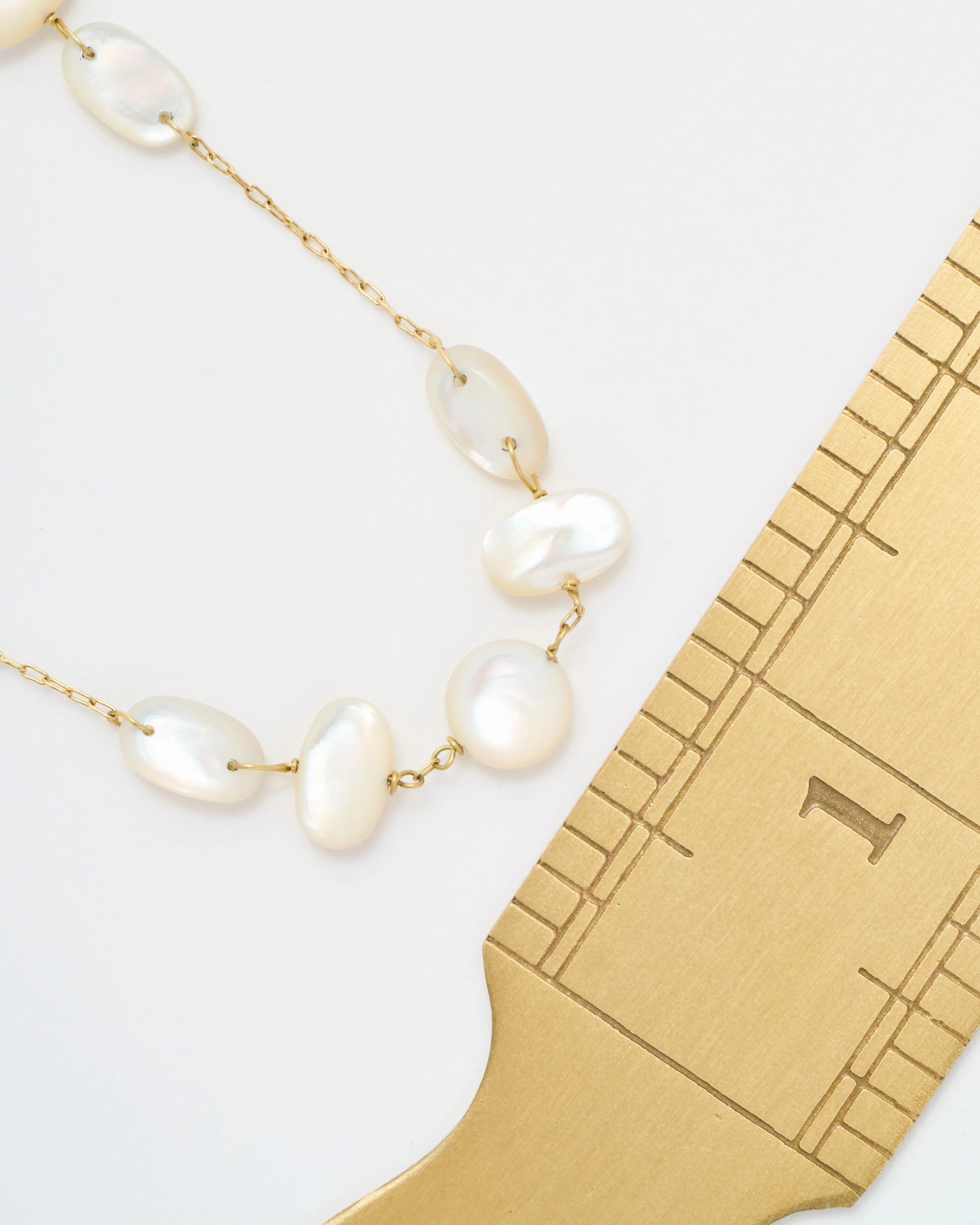 mini double cross mother of pearl necklace - Image 6