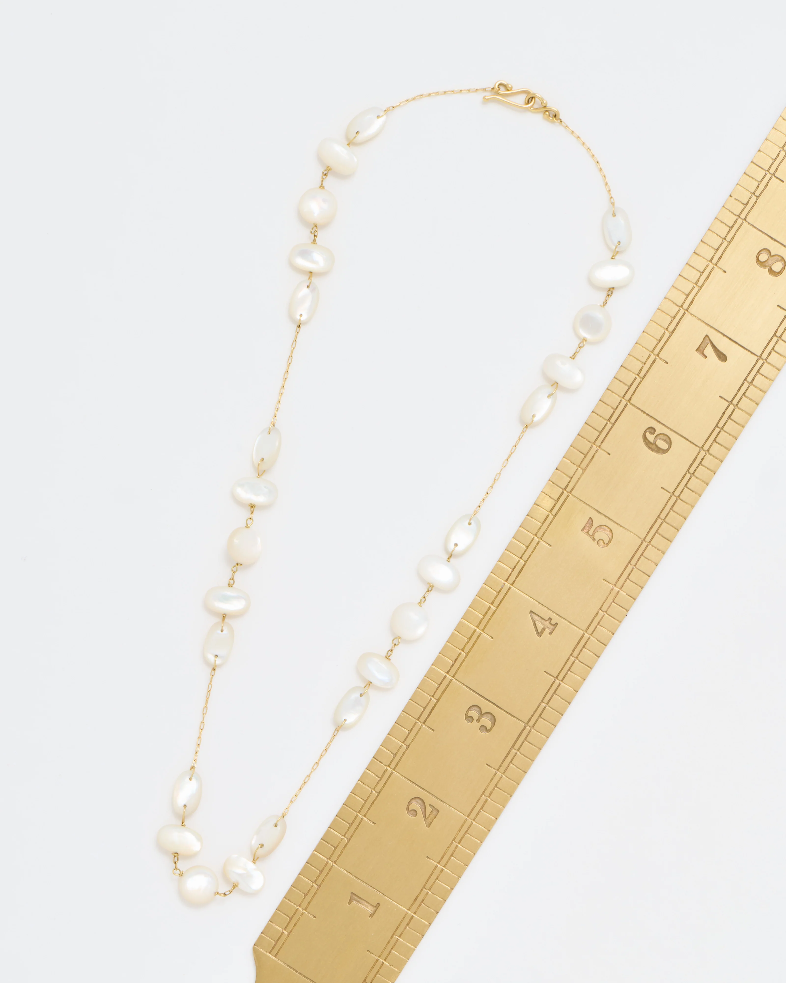 mini double cross mother of pearl necklace - Image 7