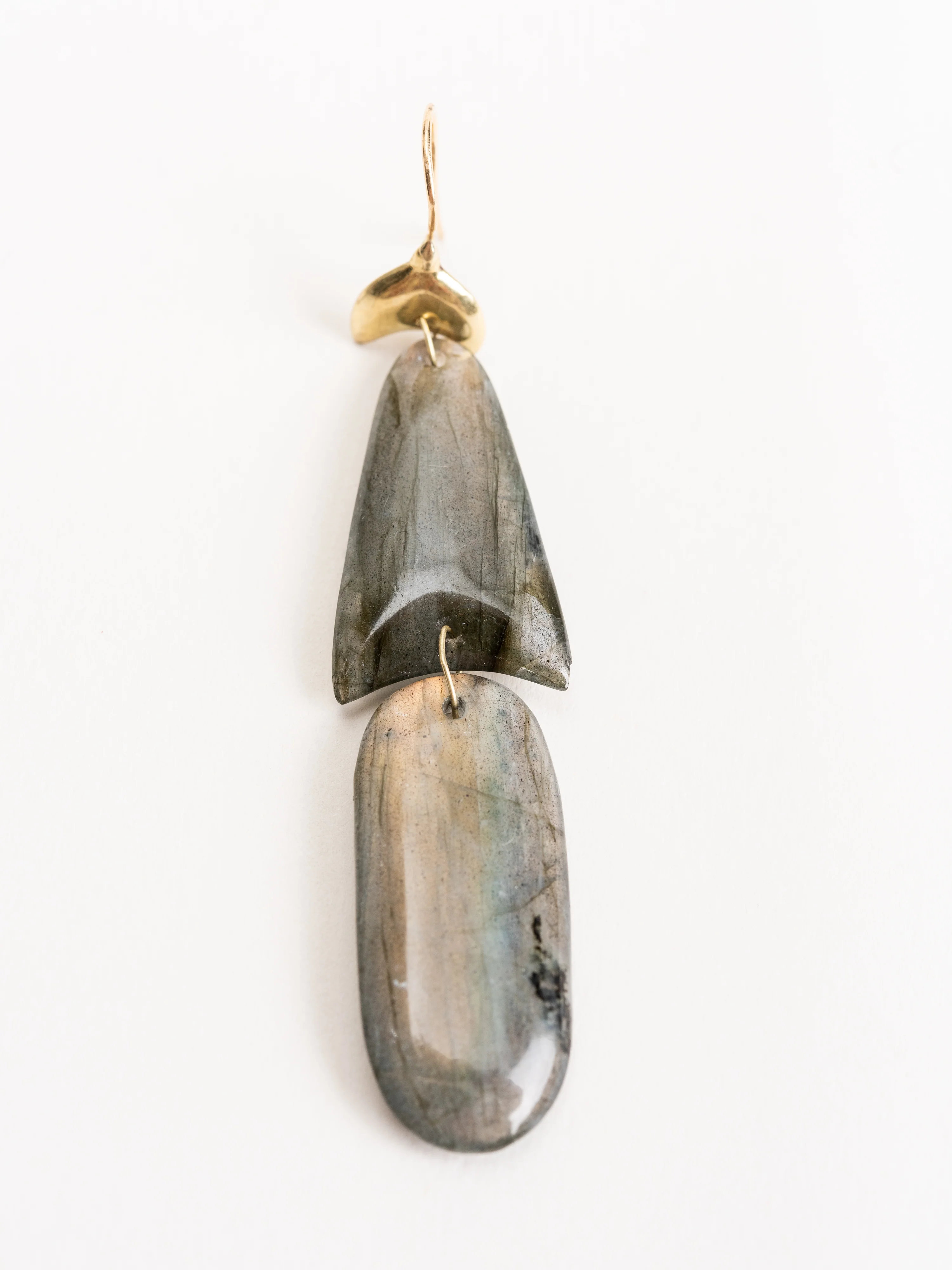 labradorite arrow & oval cut earrings - Image 2