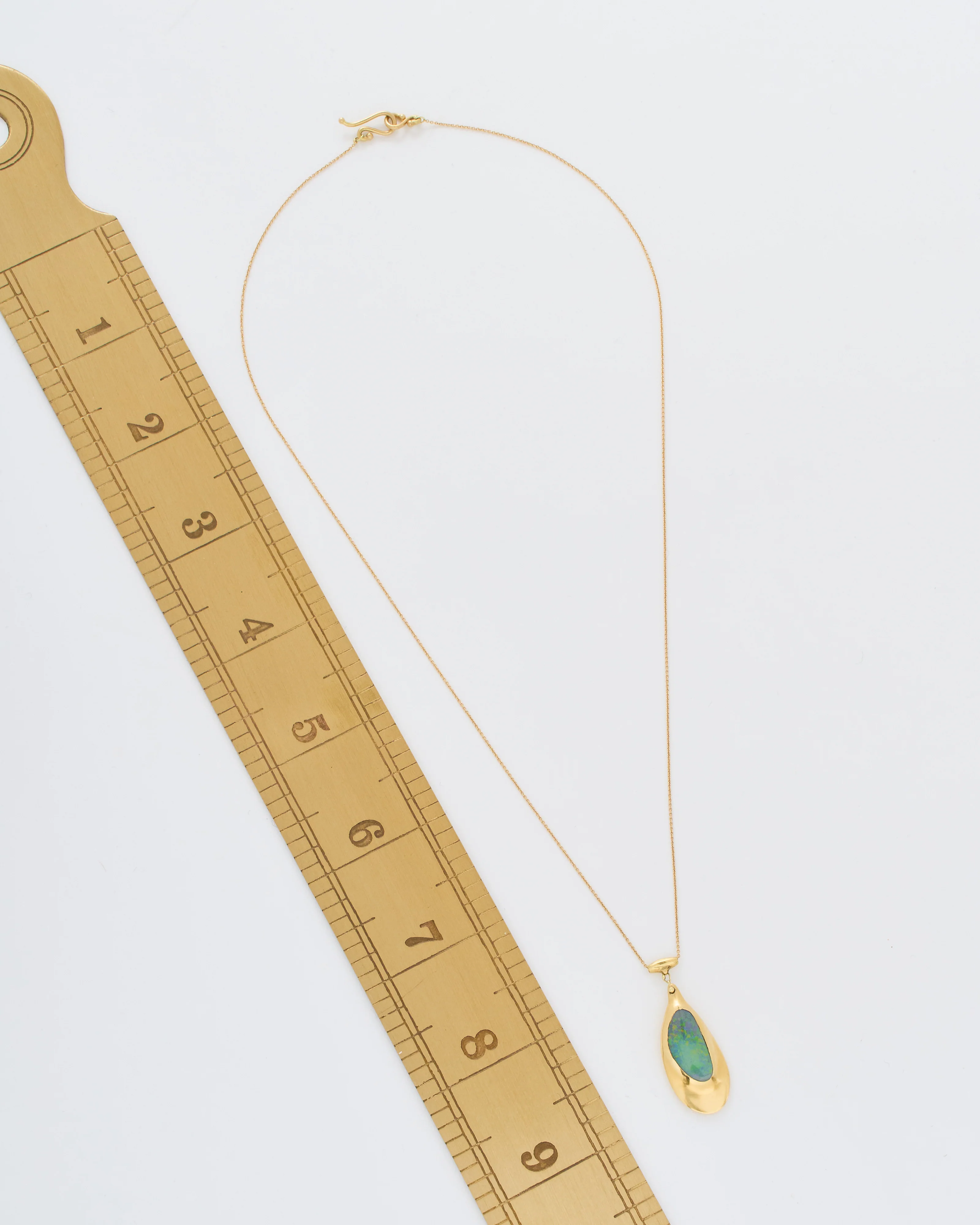 opal 18k holder bead pendant necklace - Image 7