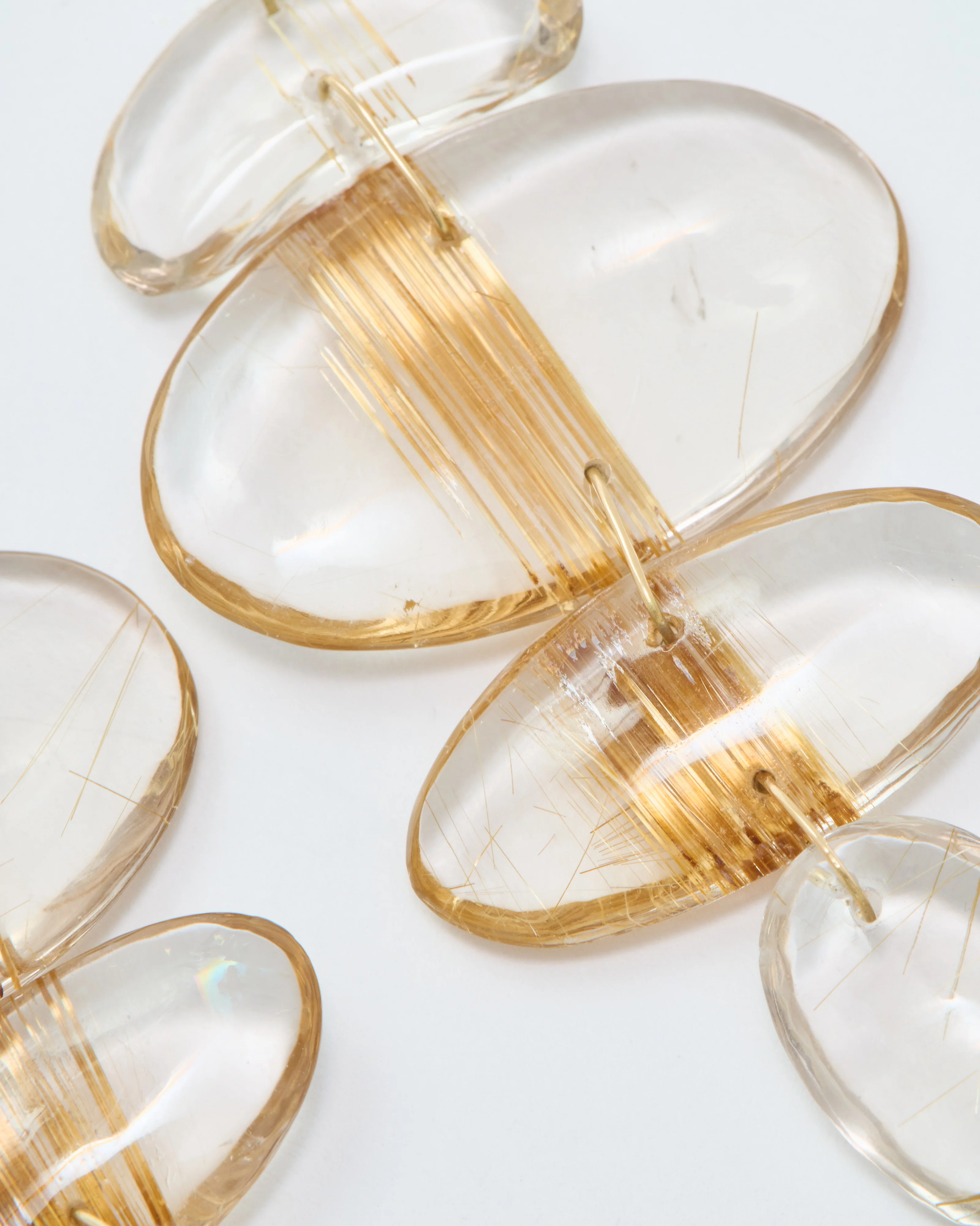 rutilated quartz oval totem earrings - Image 2