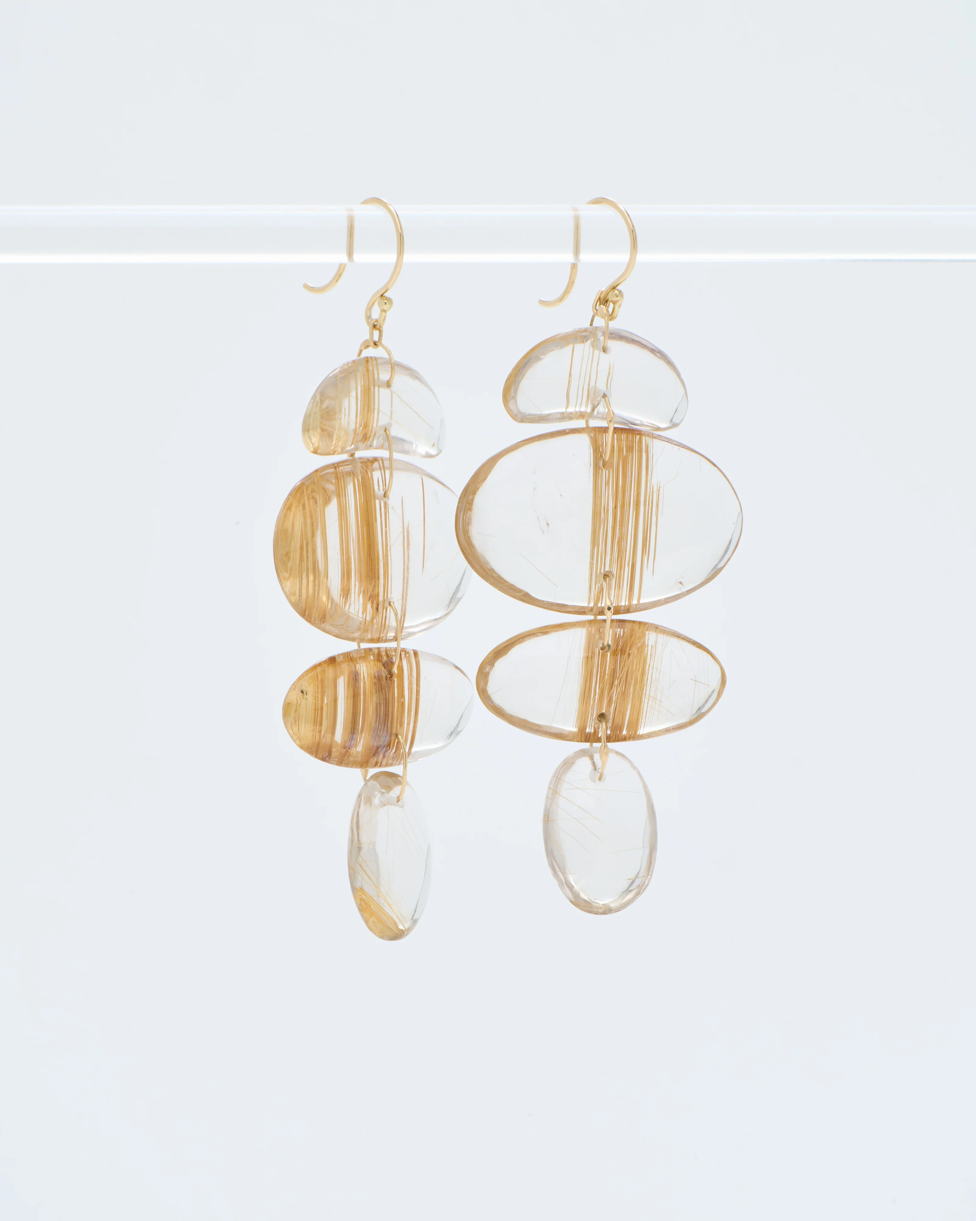 rutilated quartz oval totem earrings - Image 8