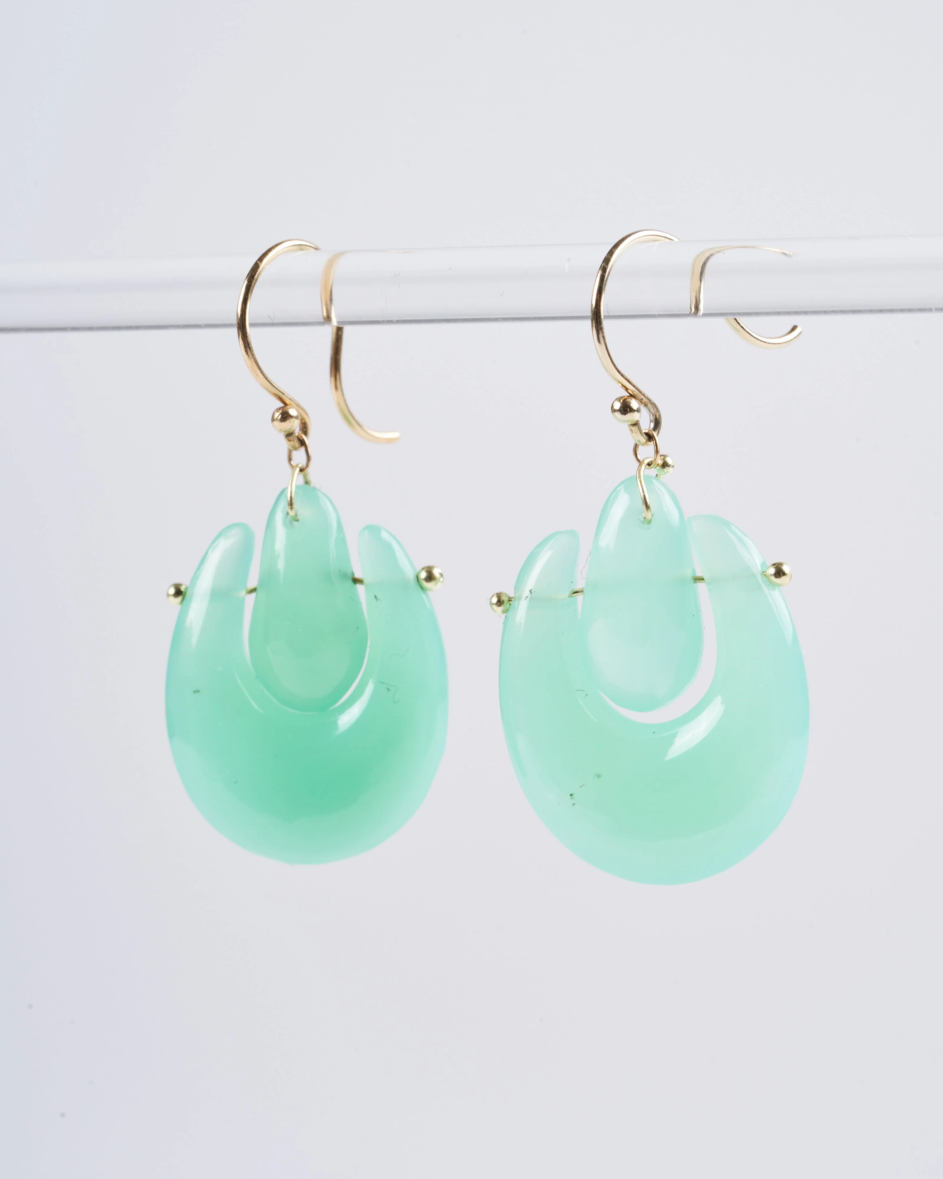 small o'keeffe chrysphrase earrings - green - Image 2