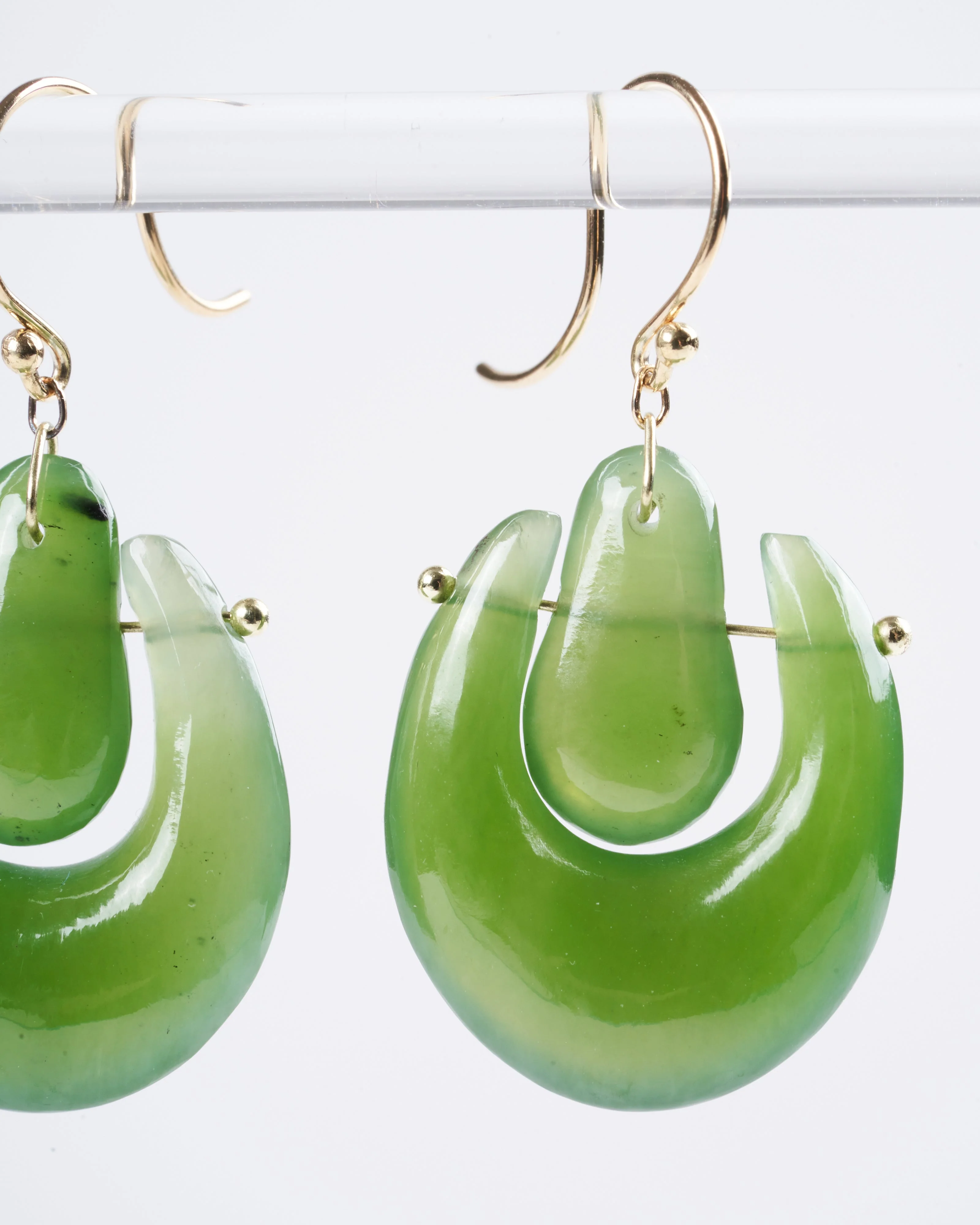 small o'keeffe jade earrings - dk green - Image 3