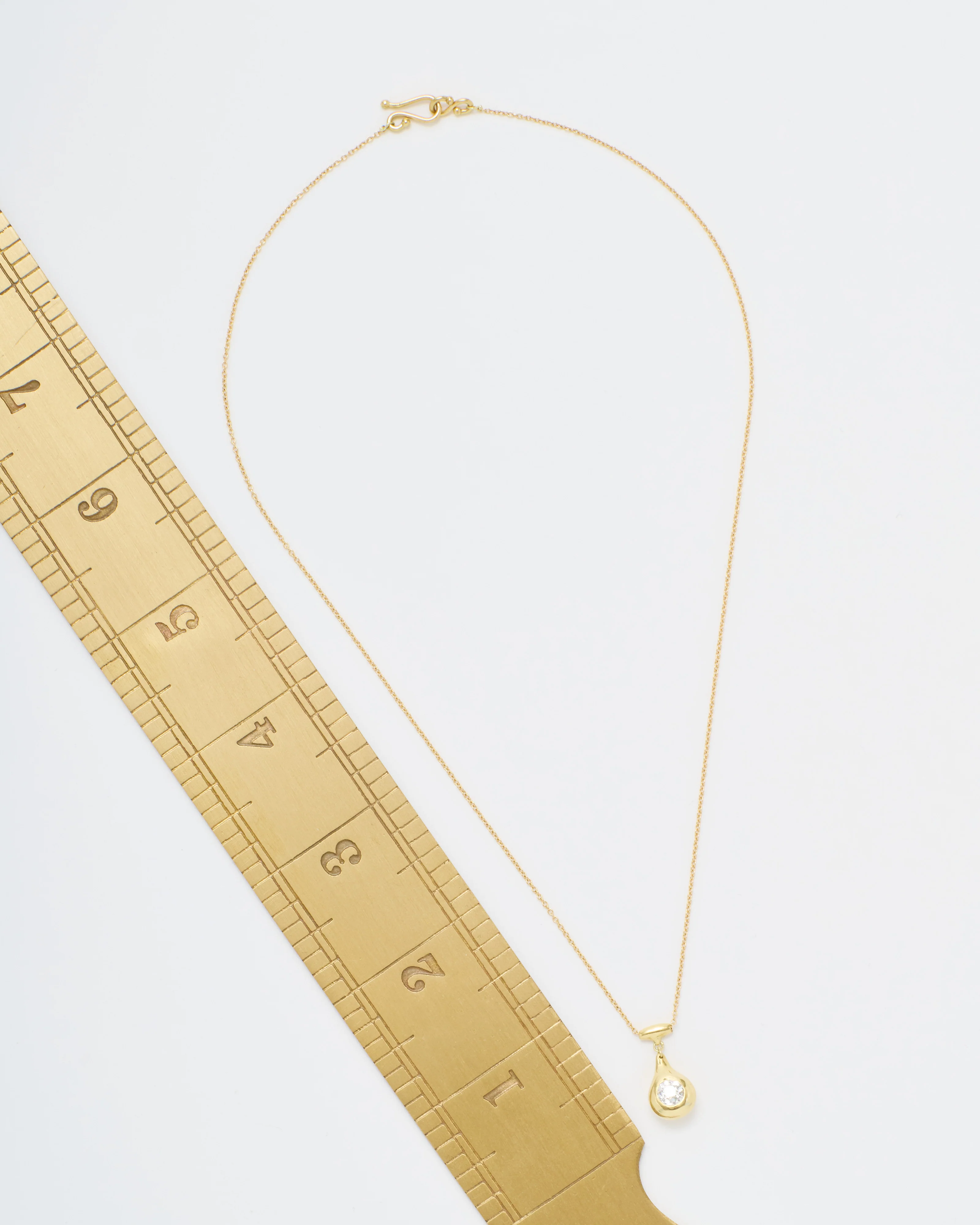 solitaire drop diamond necklace euro cut - Image 6