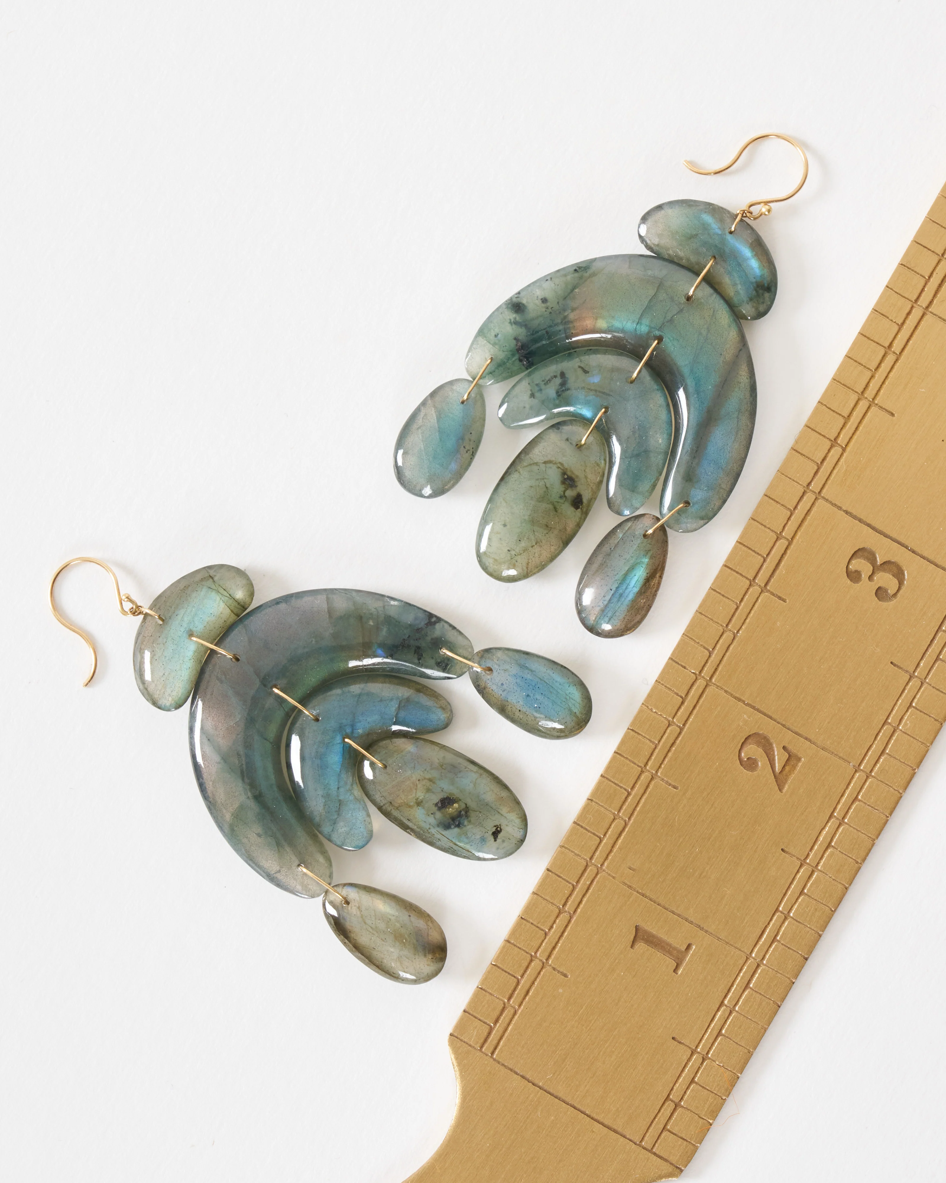 totem chandelier labradorite earrings - Image 6