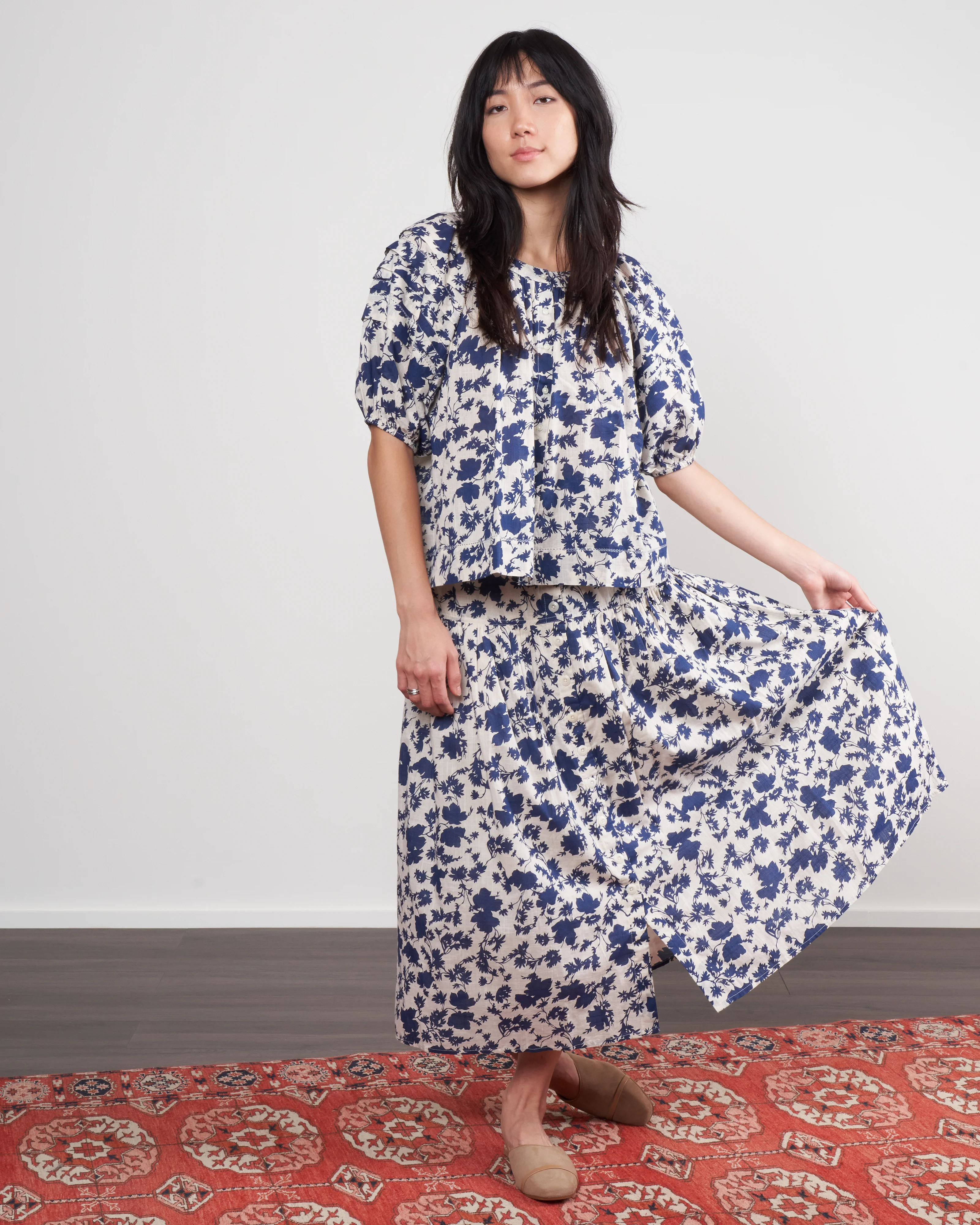 the boating skirt - autumn leaf floral - Image 2