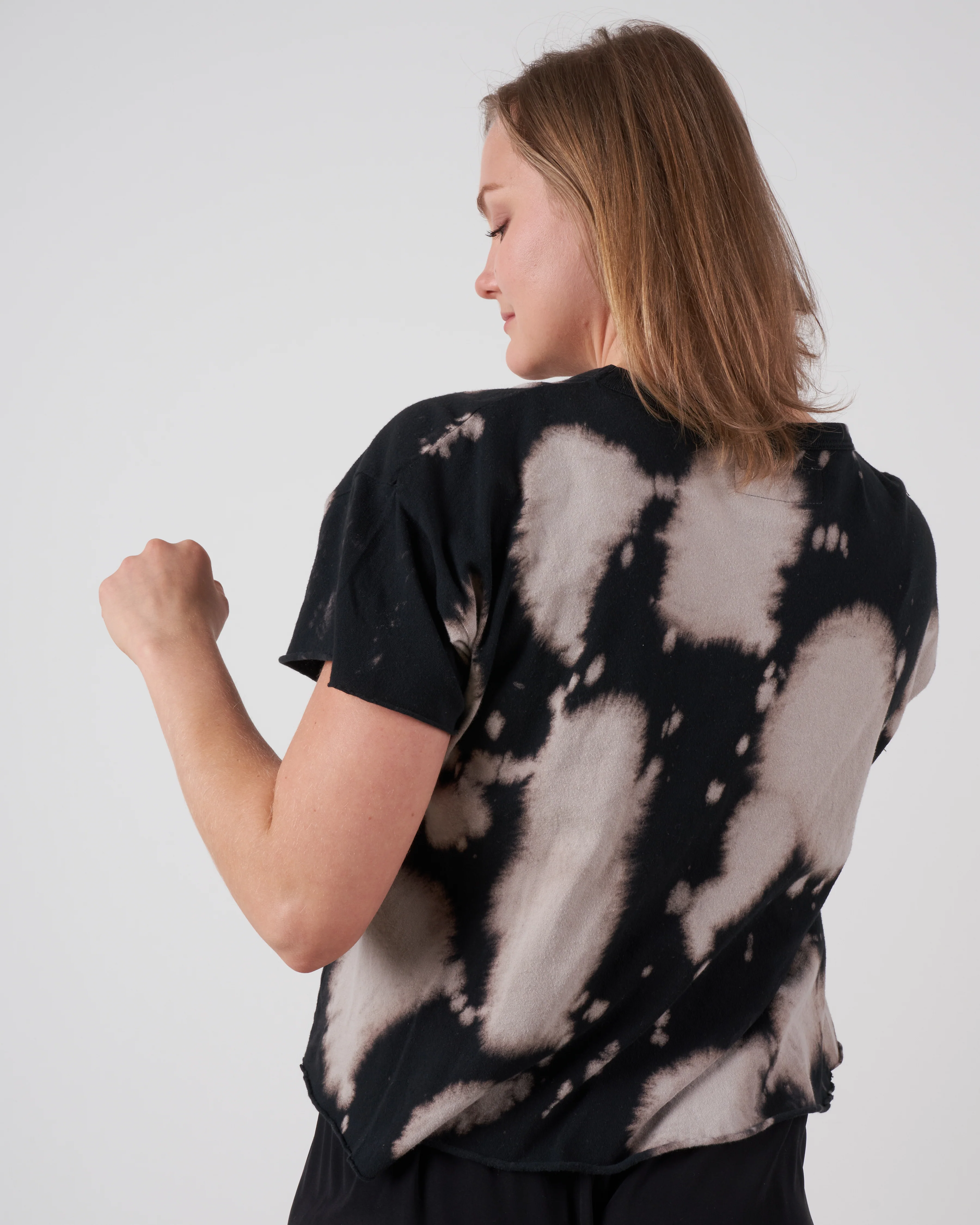 the crop tee - black cloud wash - Image 3