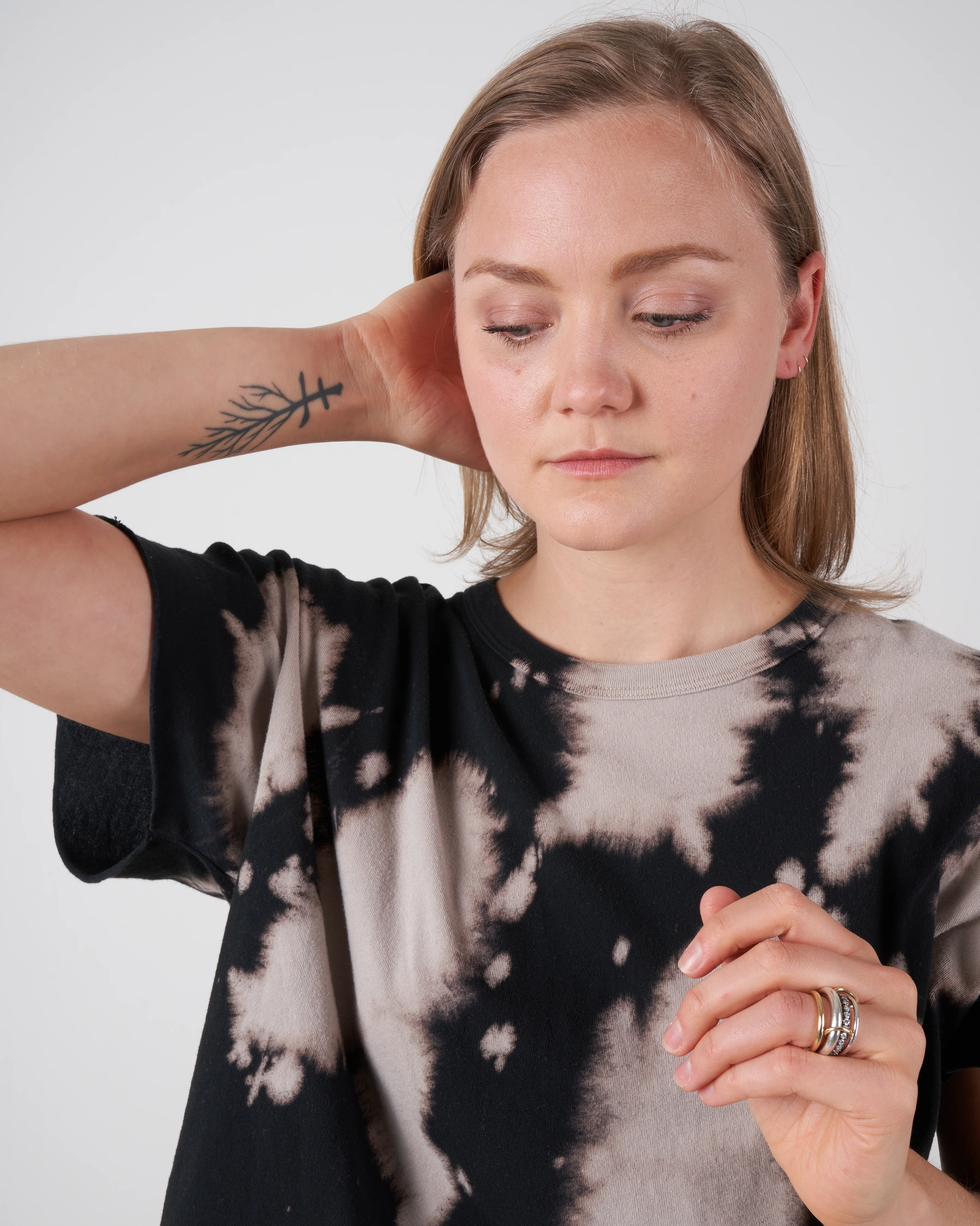 the crop tee - black cloud wash - Image 4