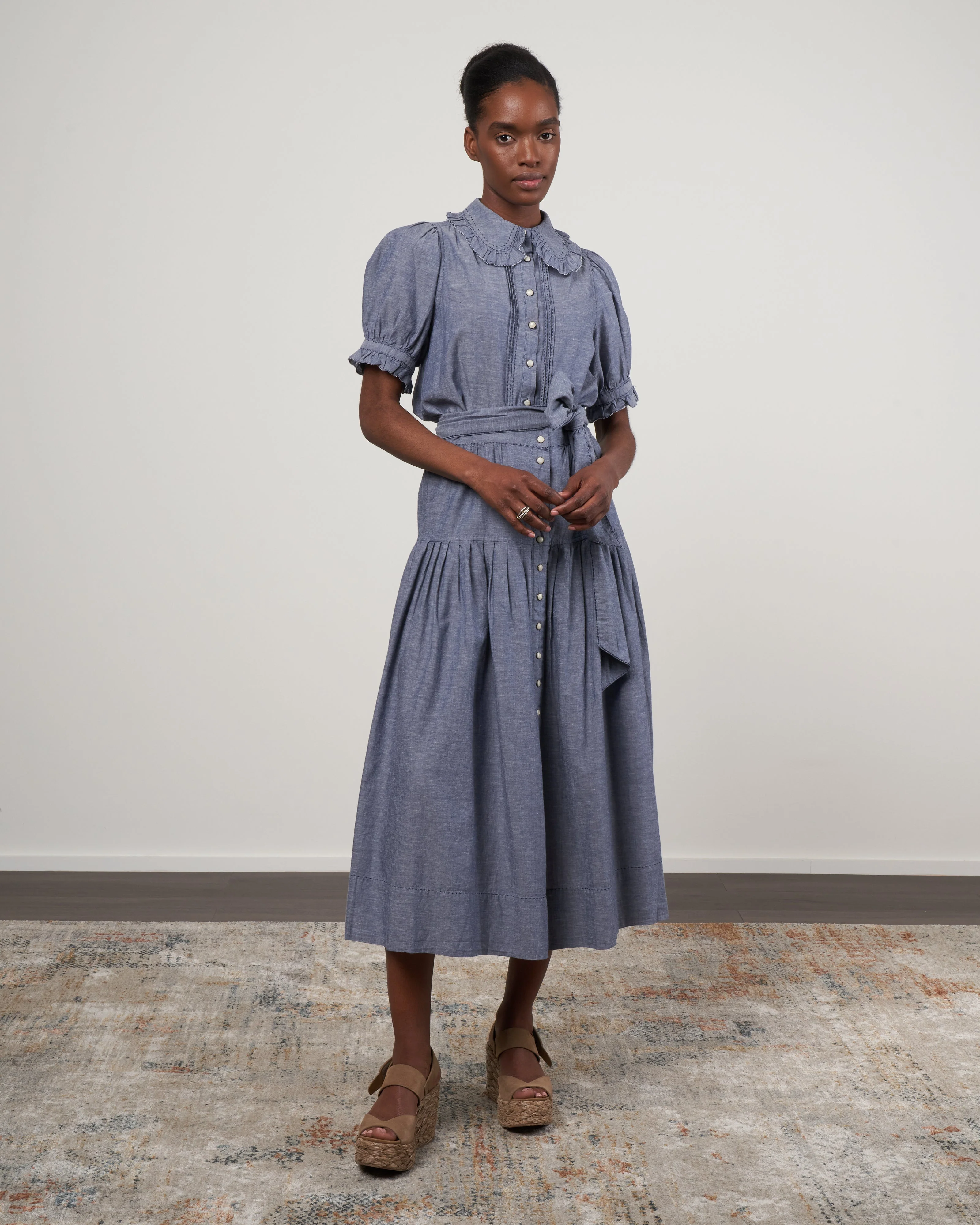 the fern top - navy chambray - Image 2