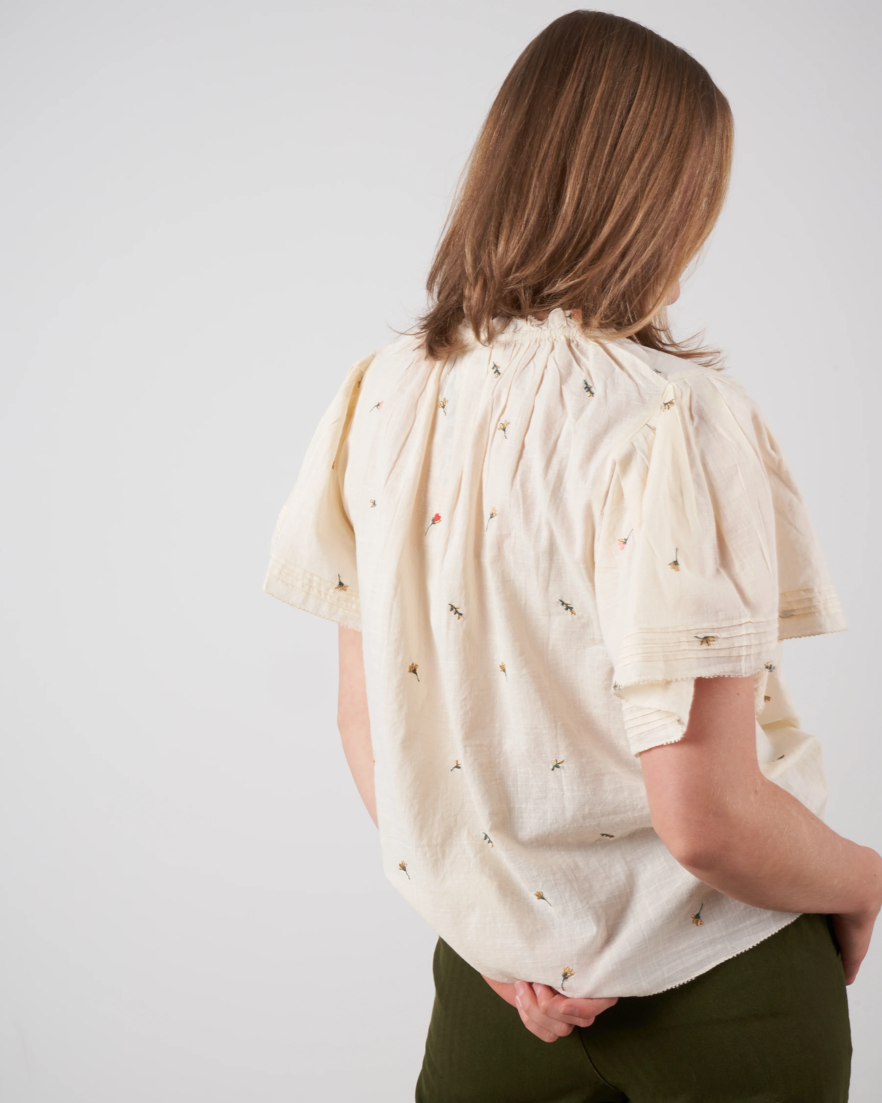 the flutter sleeve chime top - cream - Image 3