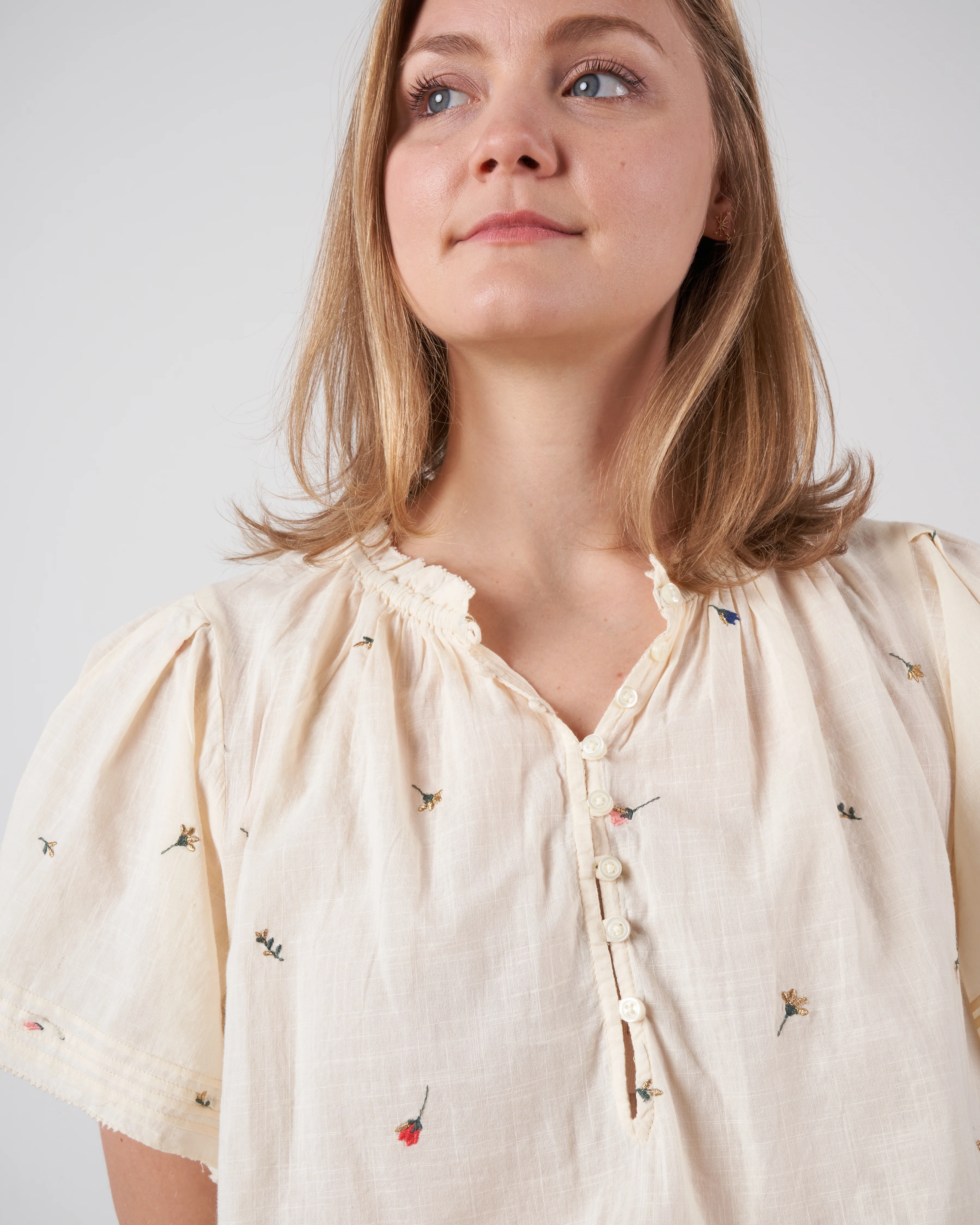 the flutter sleeve chime top - cream - Image 4