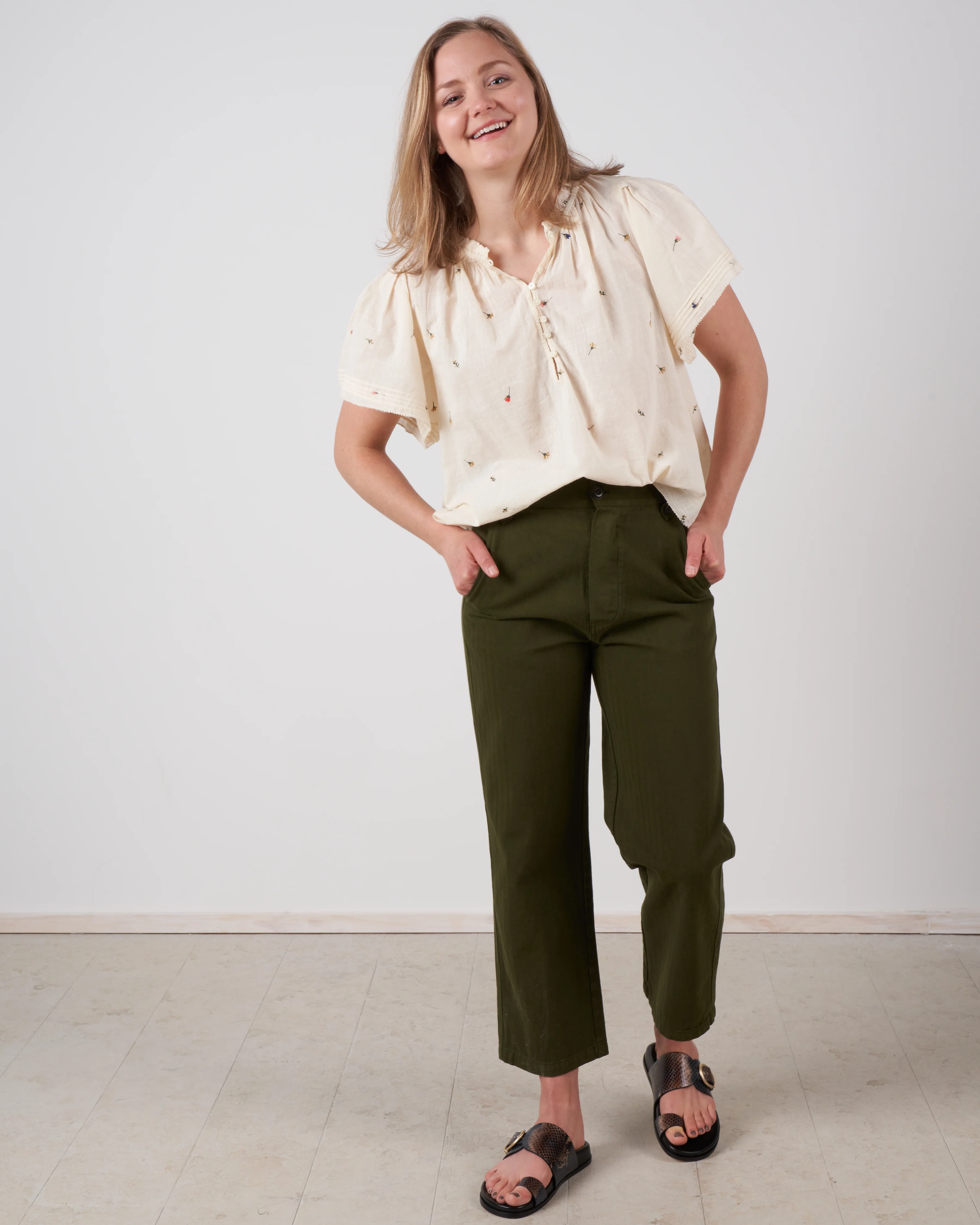 the flutter sleeve chime top - cream - Image 5