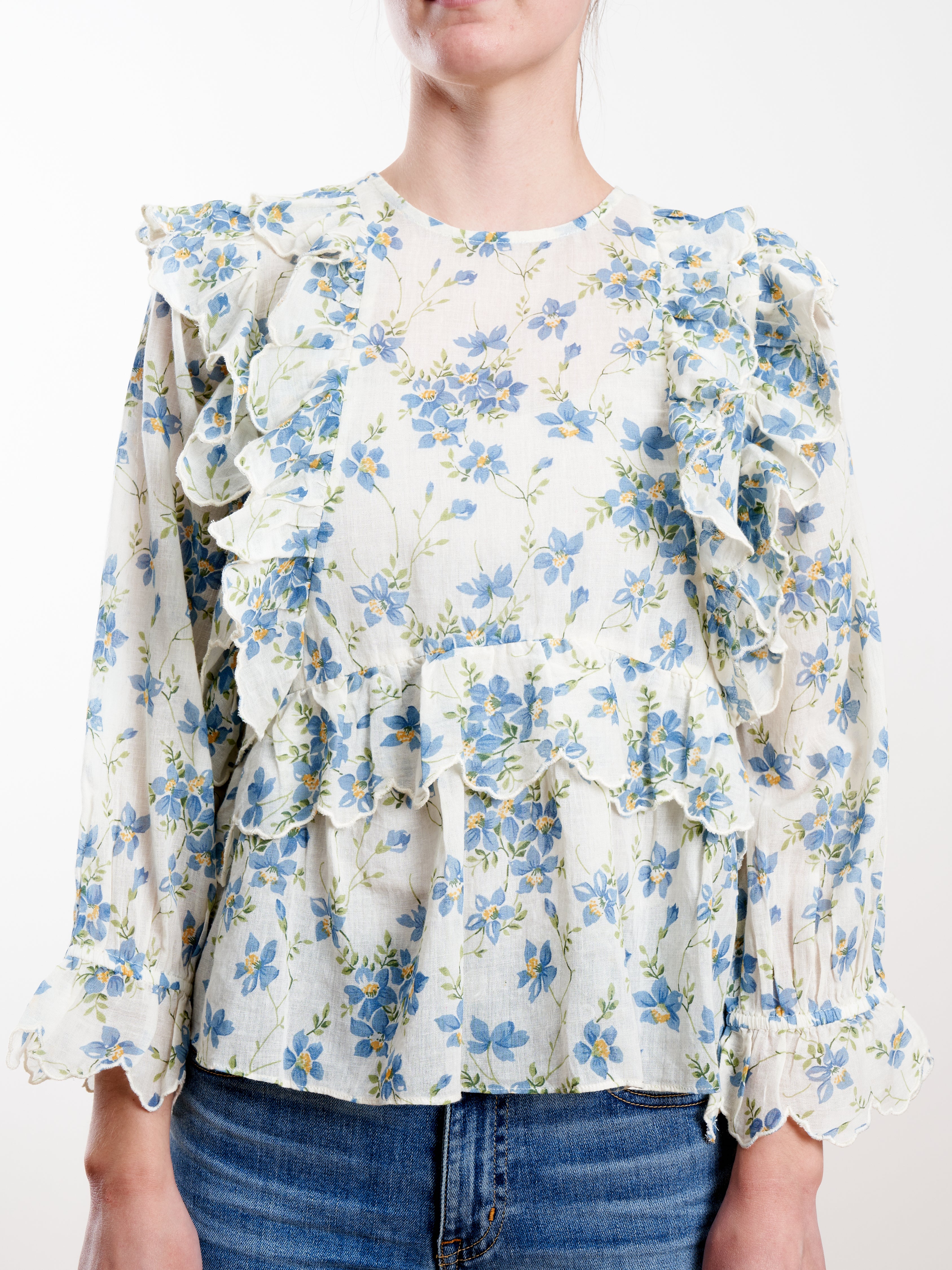the flutter top - blue bonnet floral - Image 2