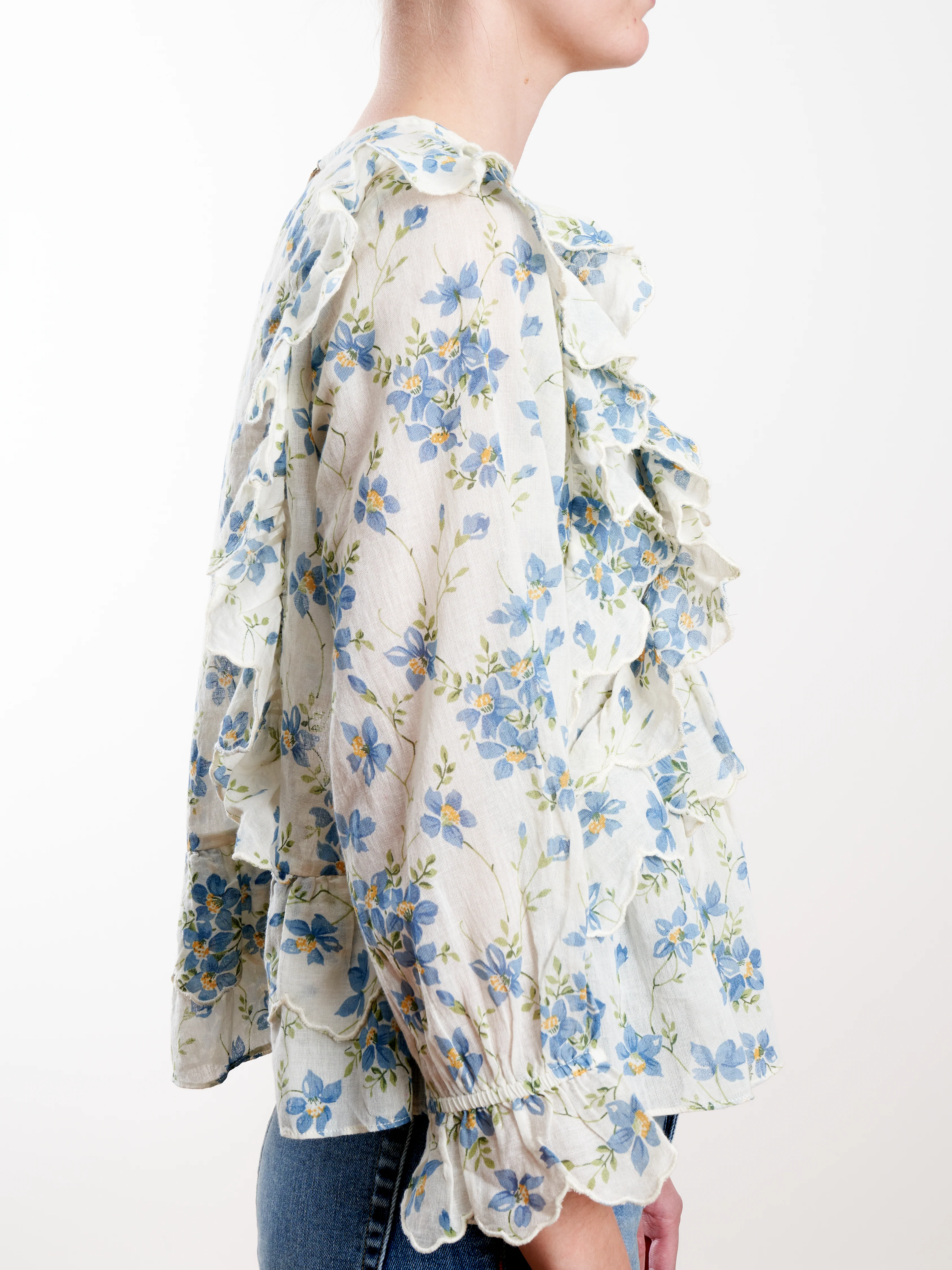 the flutter top - blue bonnet floral - Image 3