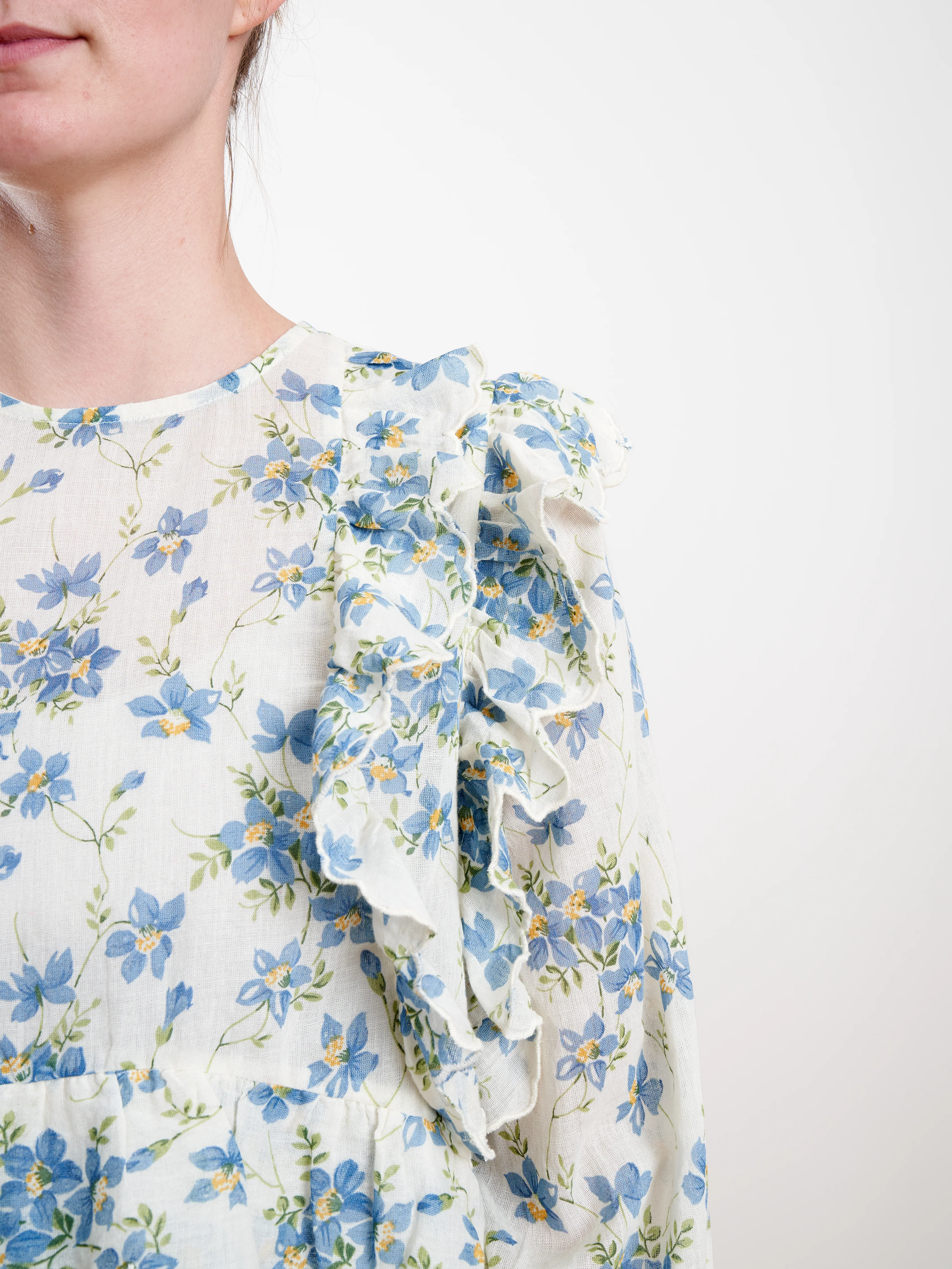 the flutter top - blue bonnet floral - Image 5