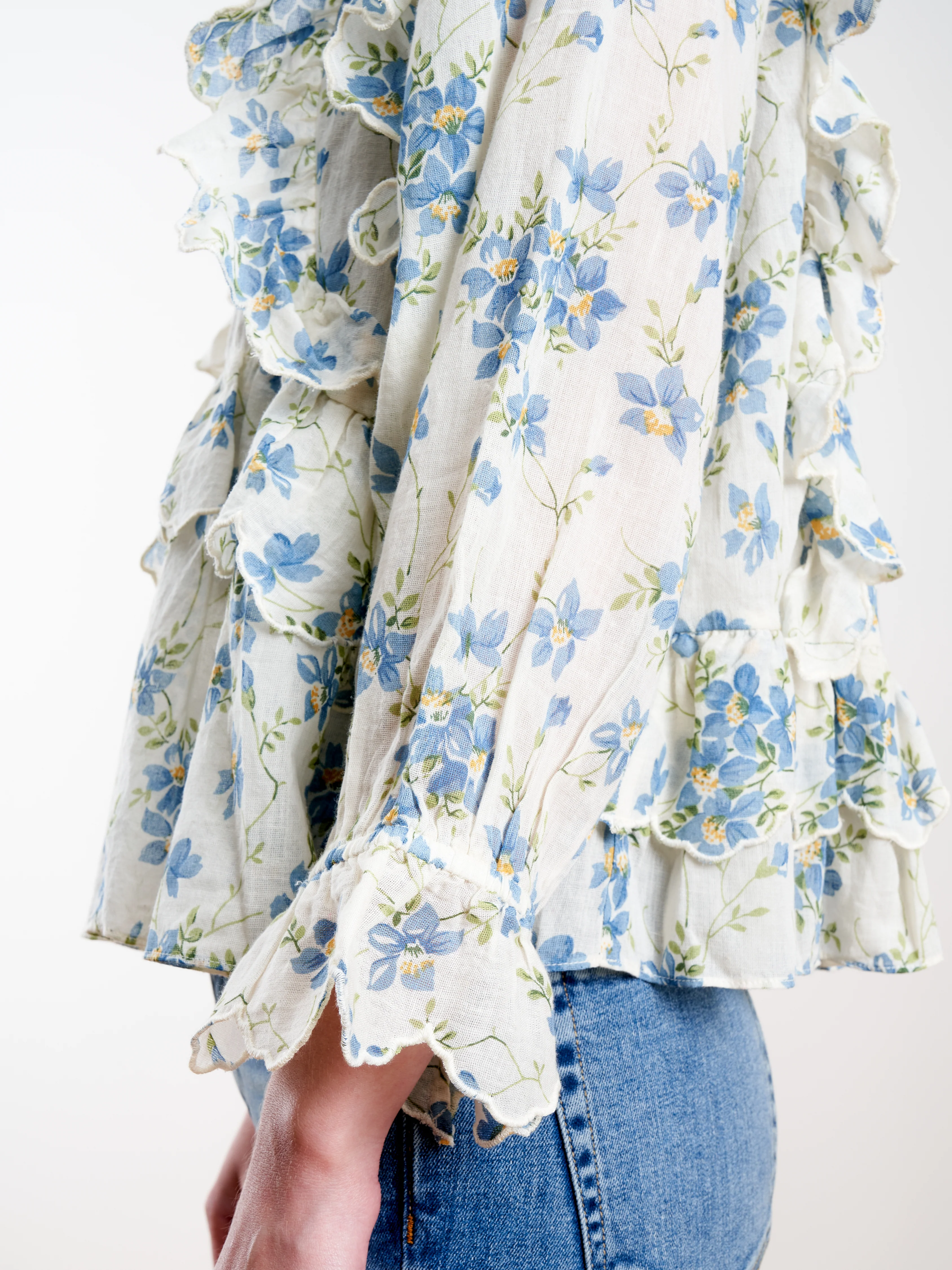 the flutter top - blue bonnet floral - Image 6