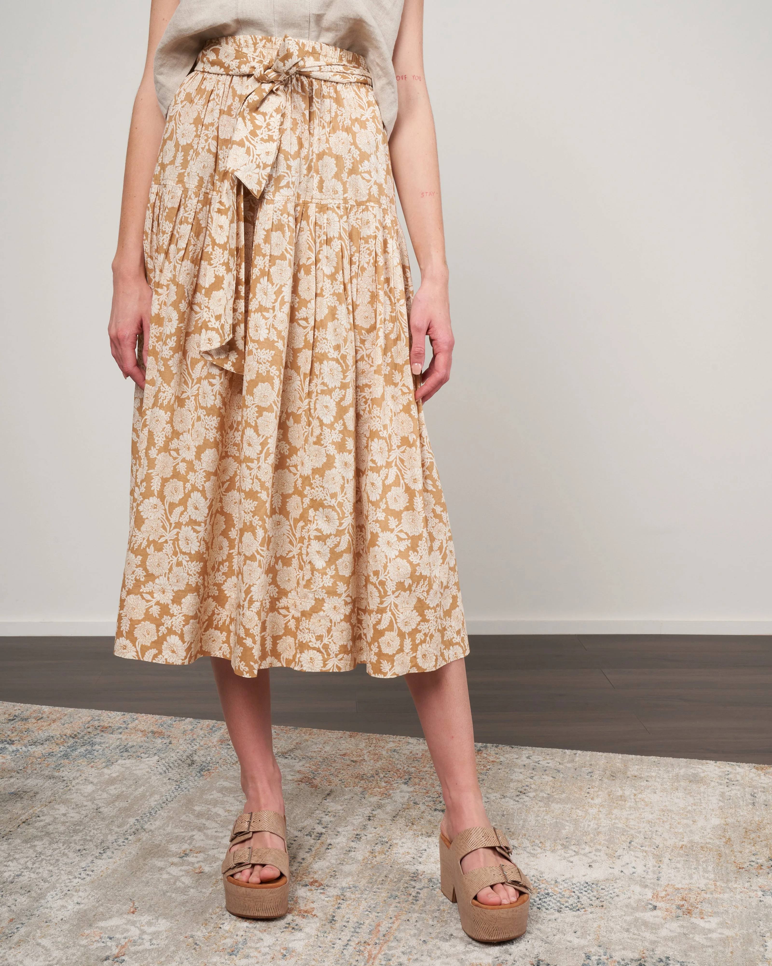 the highland skirt - oat wild brush floral - Image 2