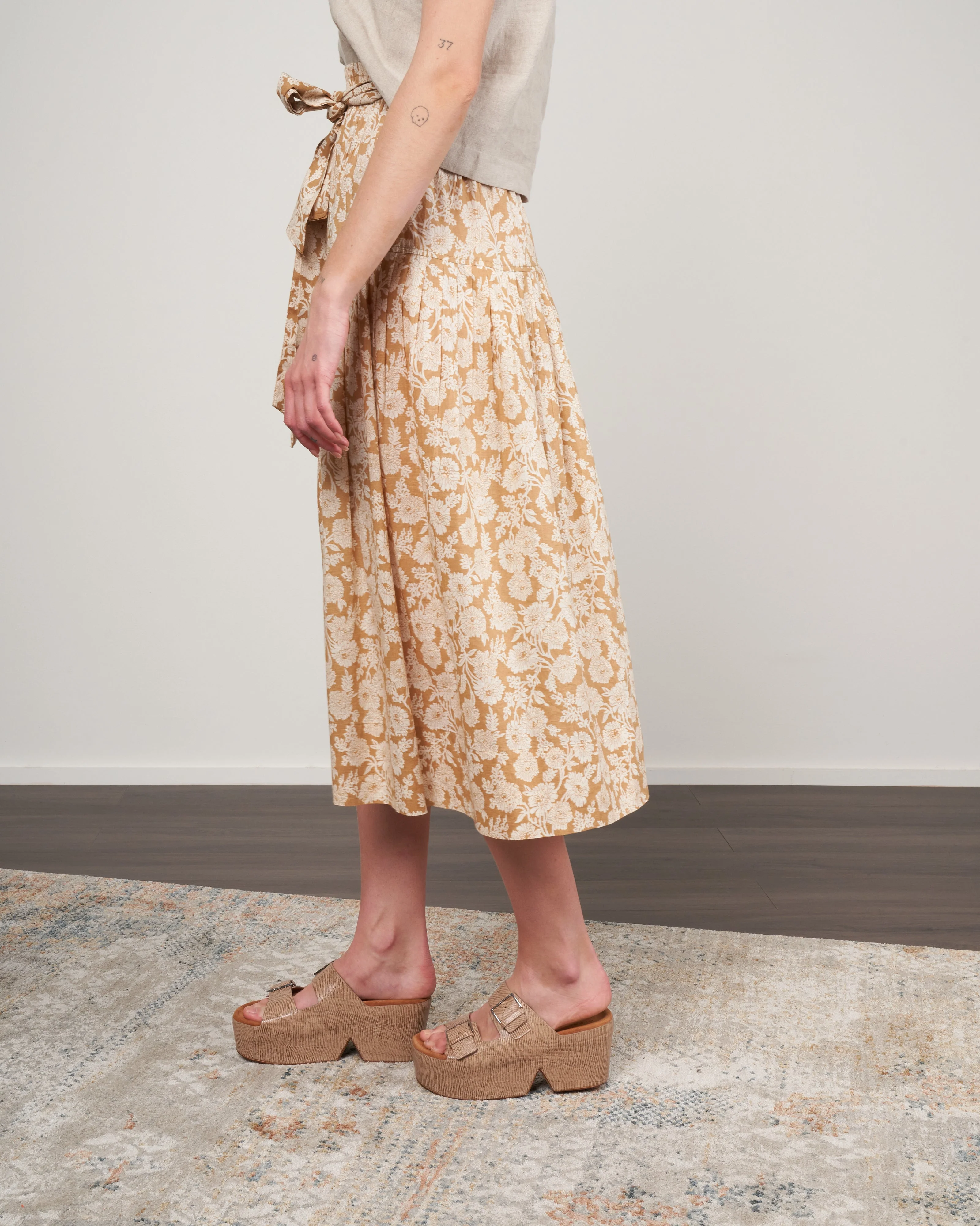 the highland skirt - oat wild brush floral - Image 3
