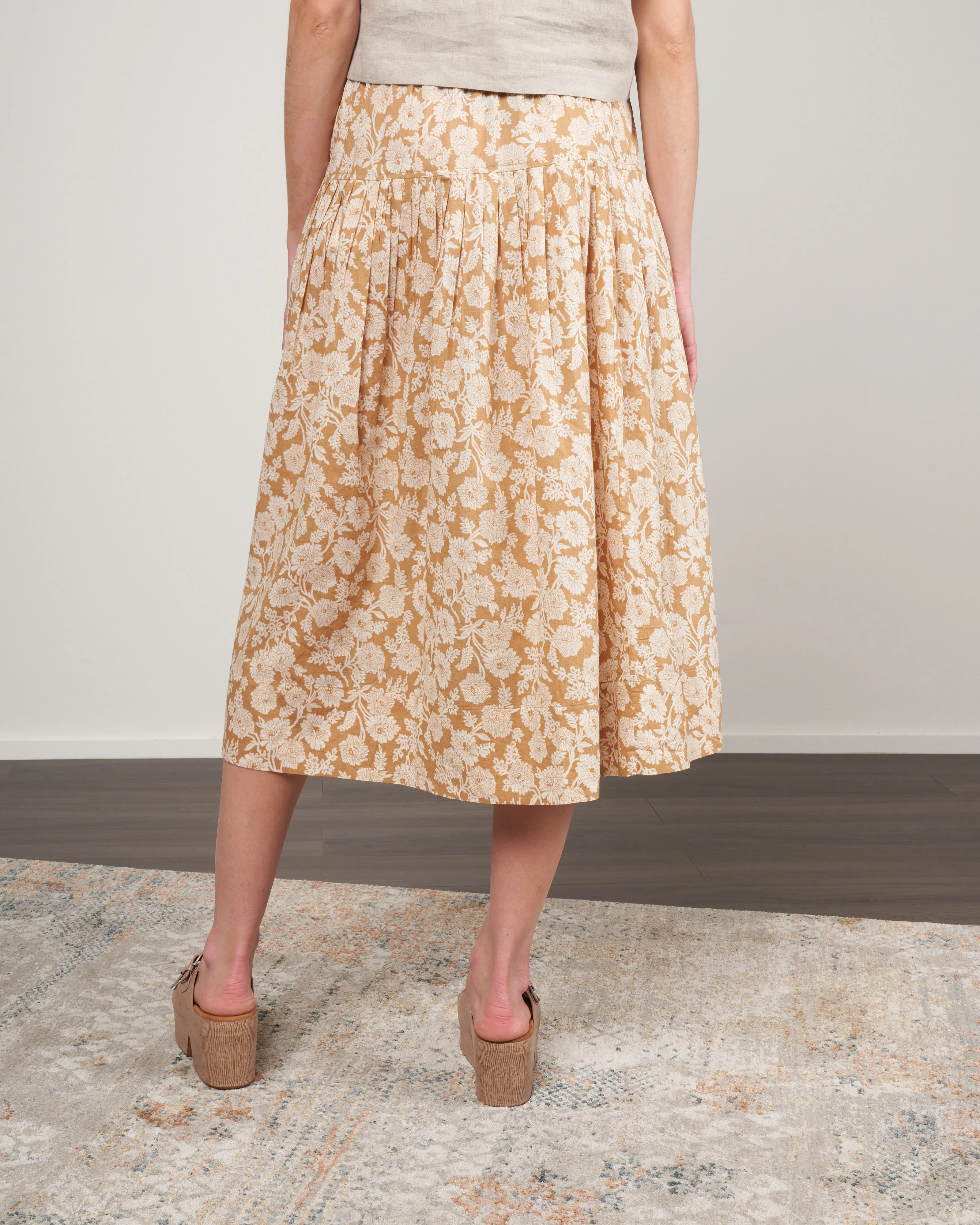 the highland skirt - oat wild brush floral - Image 4