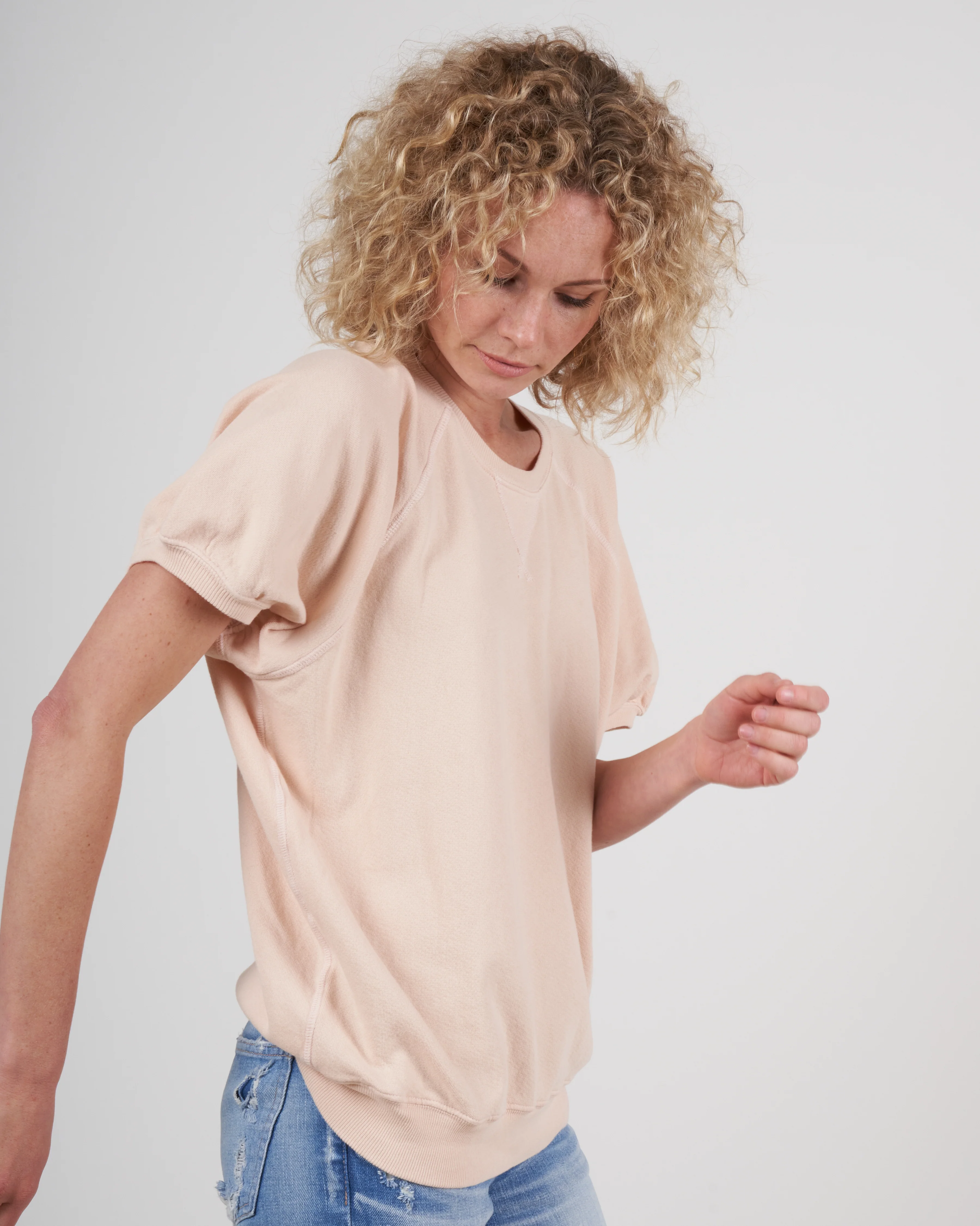 the puff sleeve sweatshirt - whisper pink - Image 2