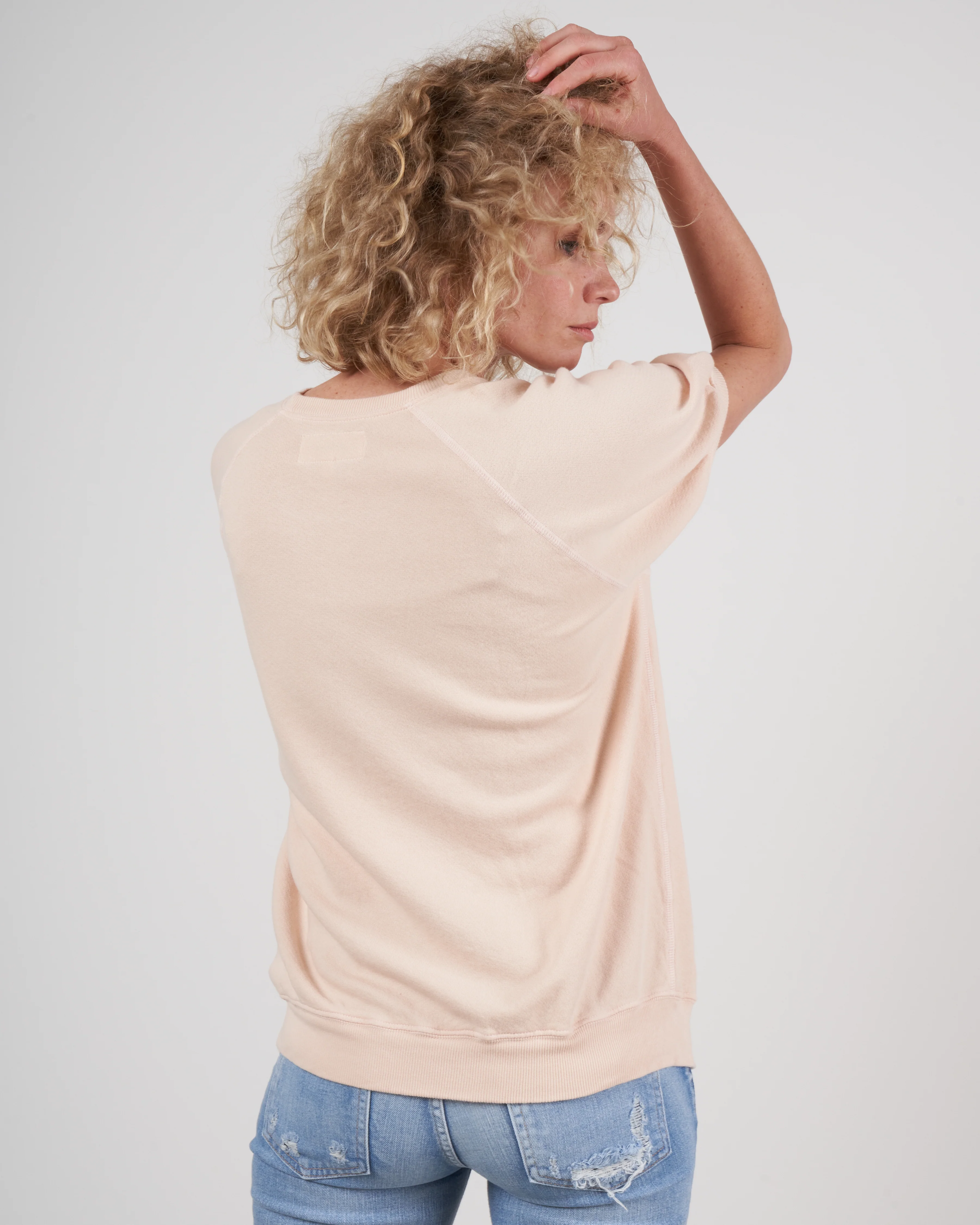 the puff sleeve sweatshirt - whisper pink - Image 4