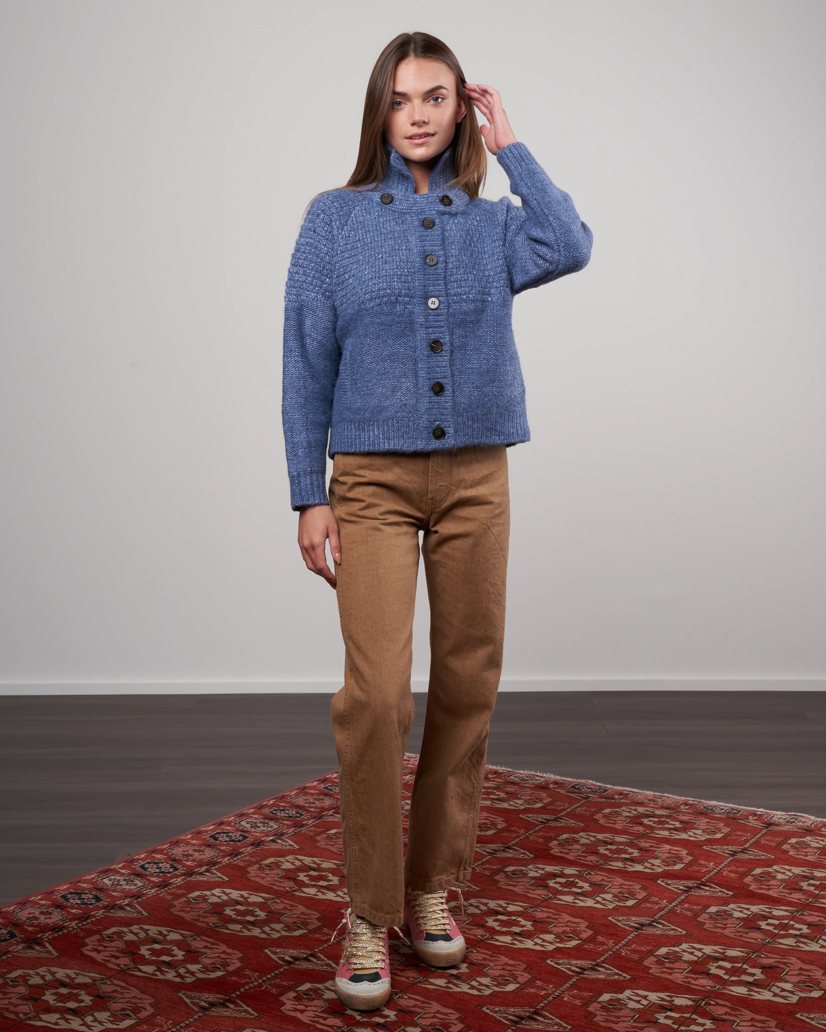 the shrunken hearth cardigan - saltwater blue - Image 2