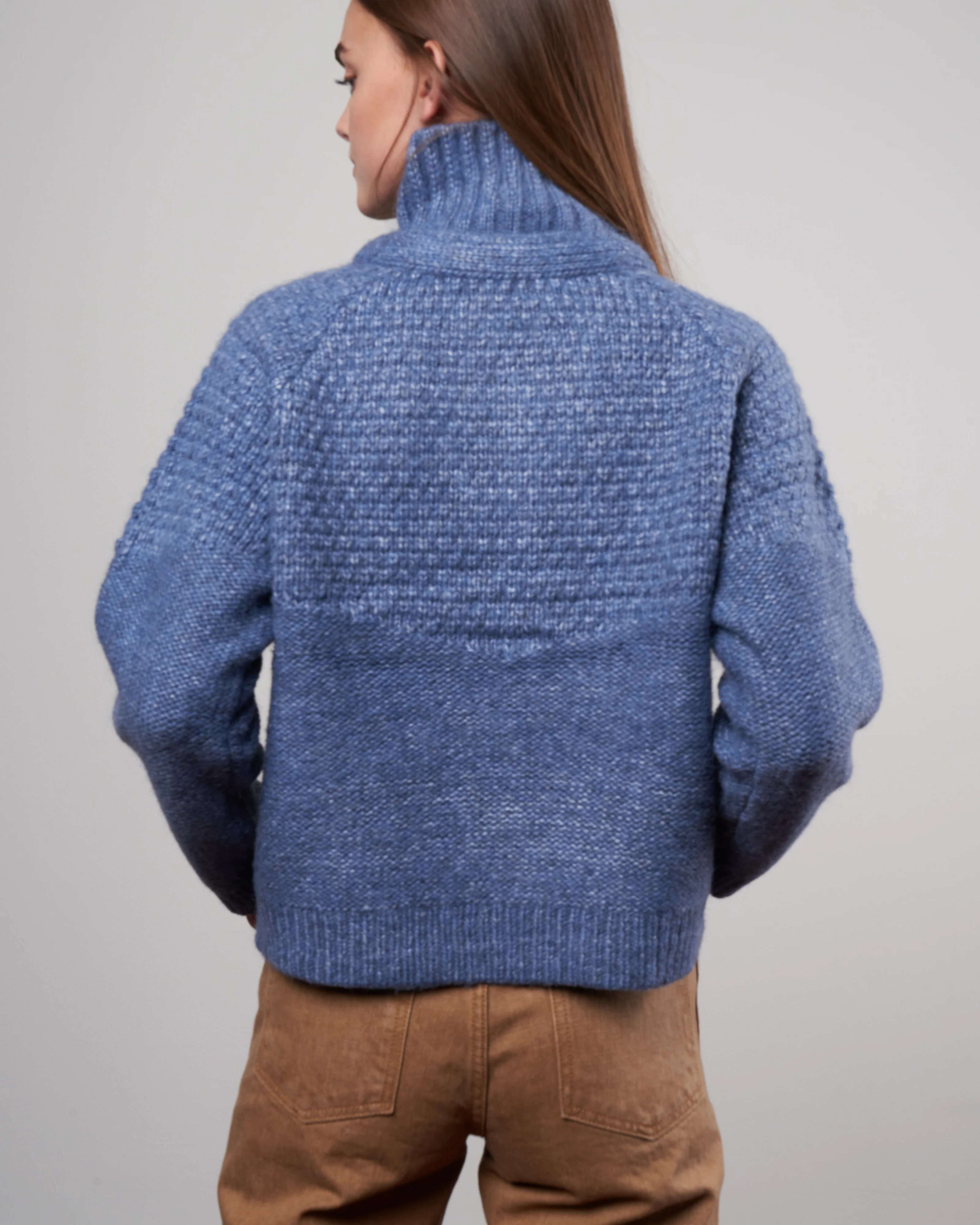 the shrunken hearth cardigan - saltwater blue - Image 4