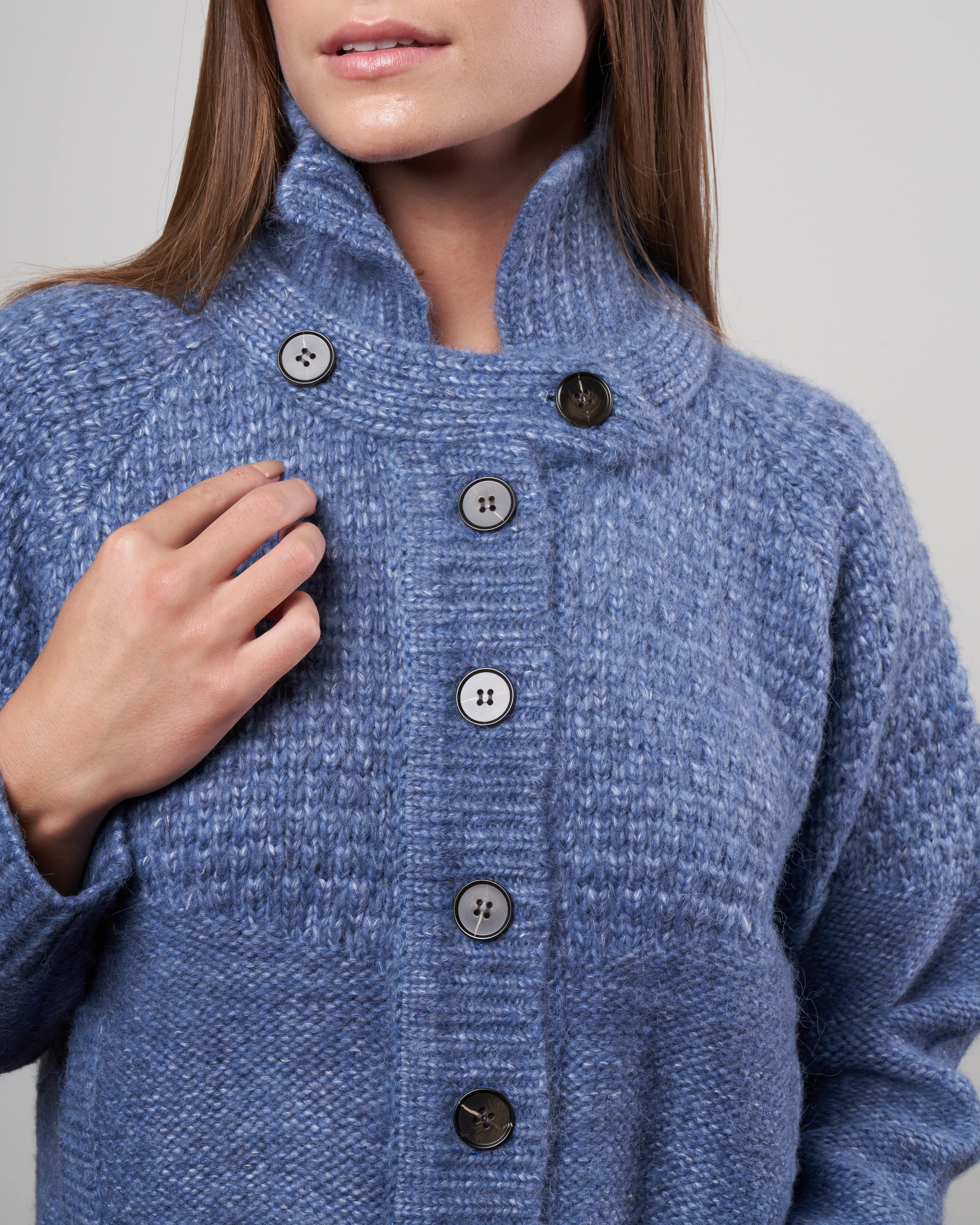 the shrunken hearth cardigan - saltwater blue - Image 5