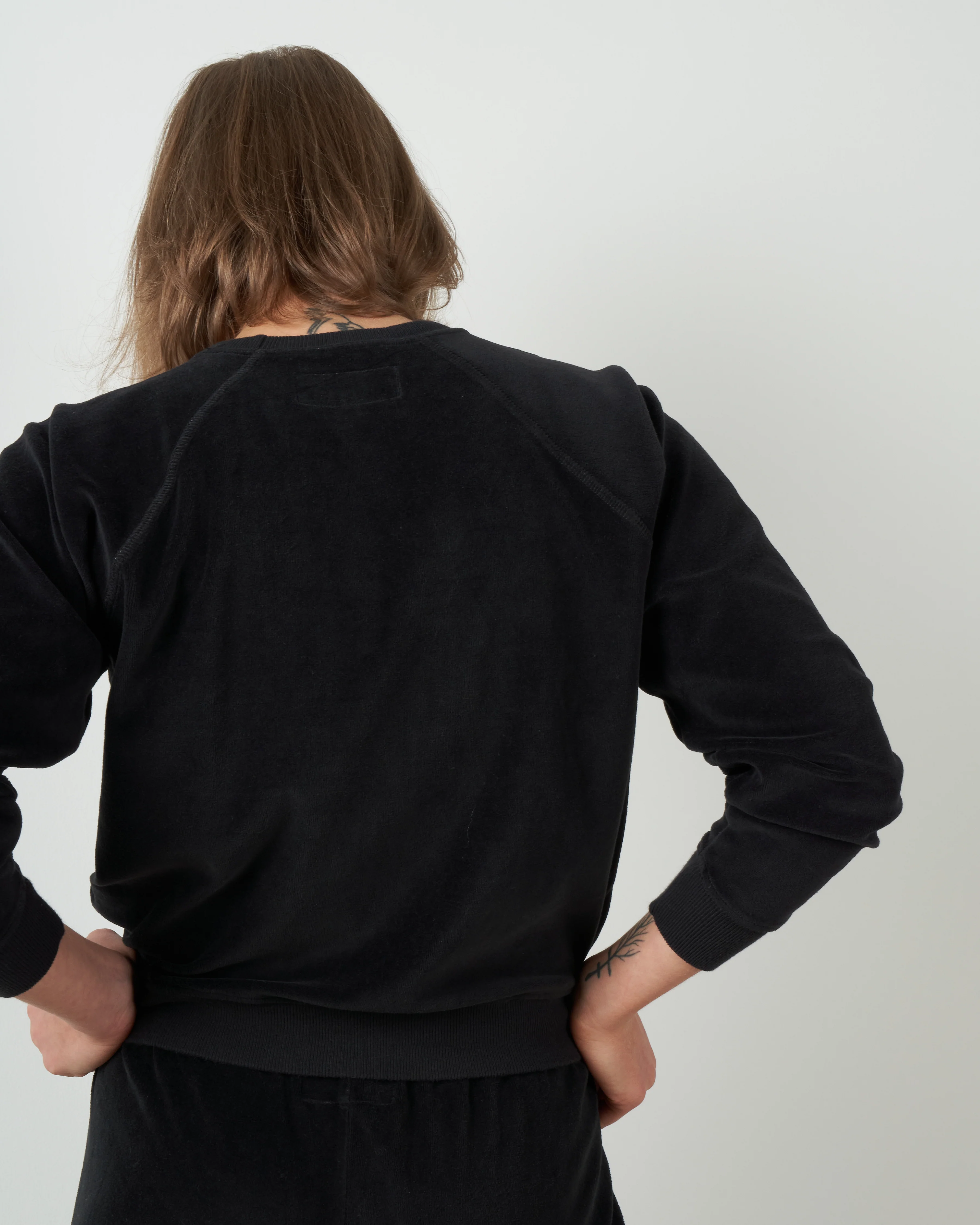 the velour shrunken sweatshirt - almost black - Image 3