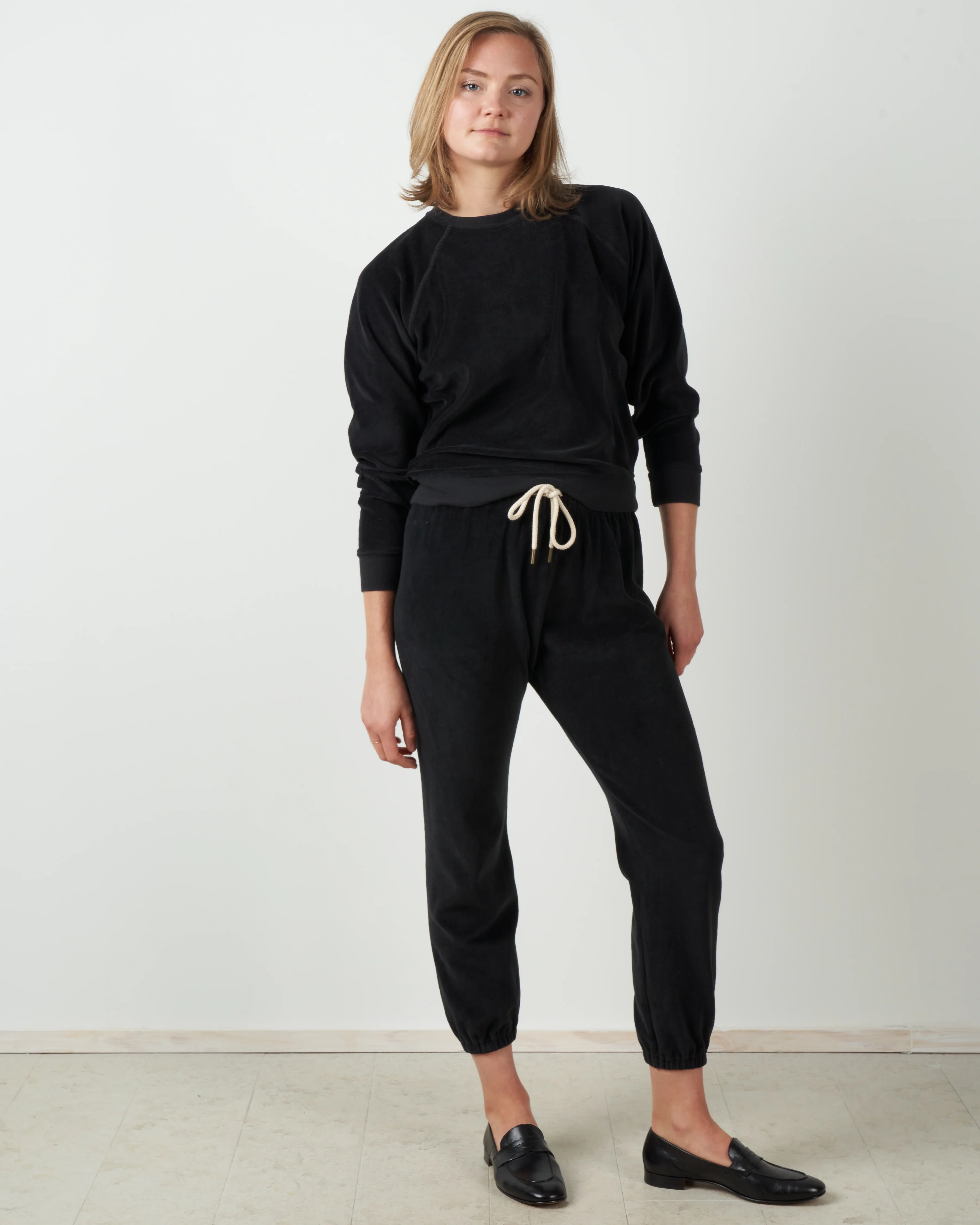 the velour shrunken sweatshirt - almost black - Image 4