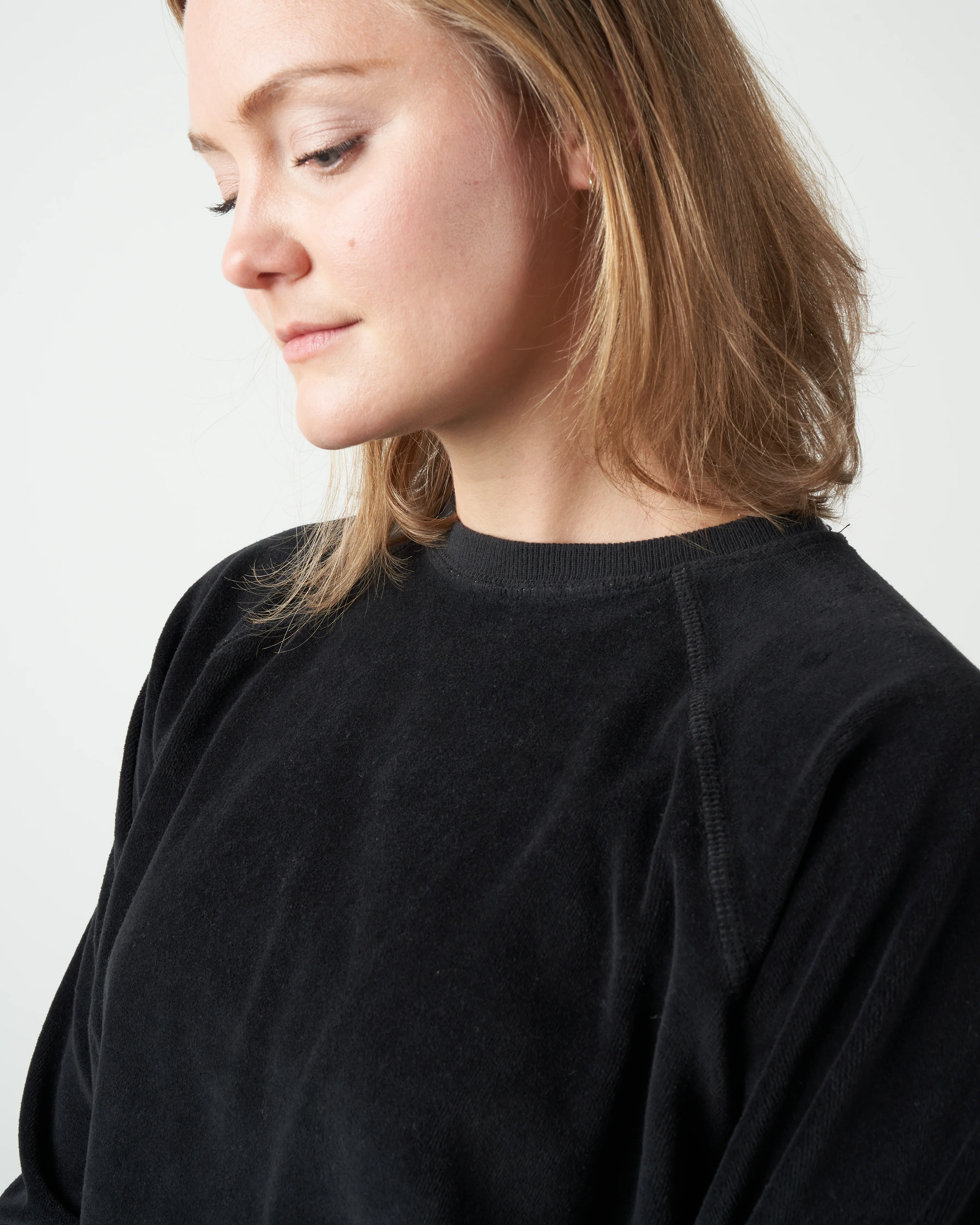 the velour shrunken sweatshirt - almost black - Image 5