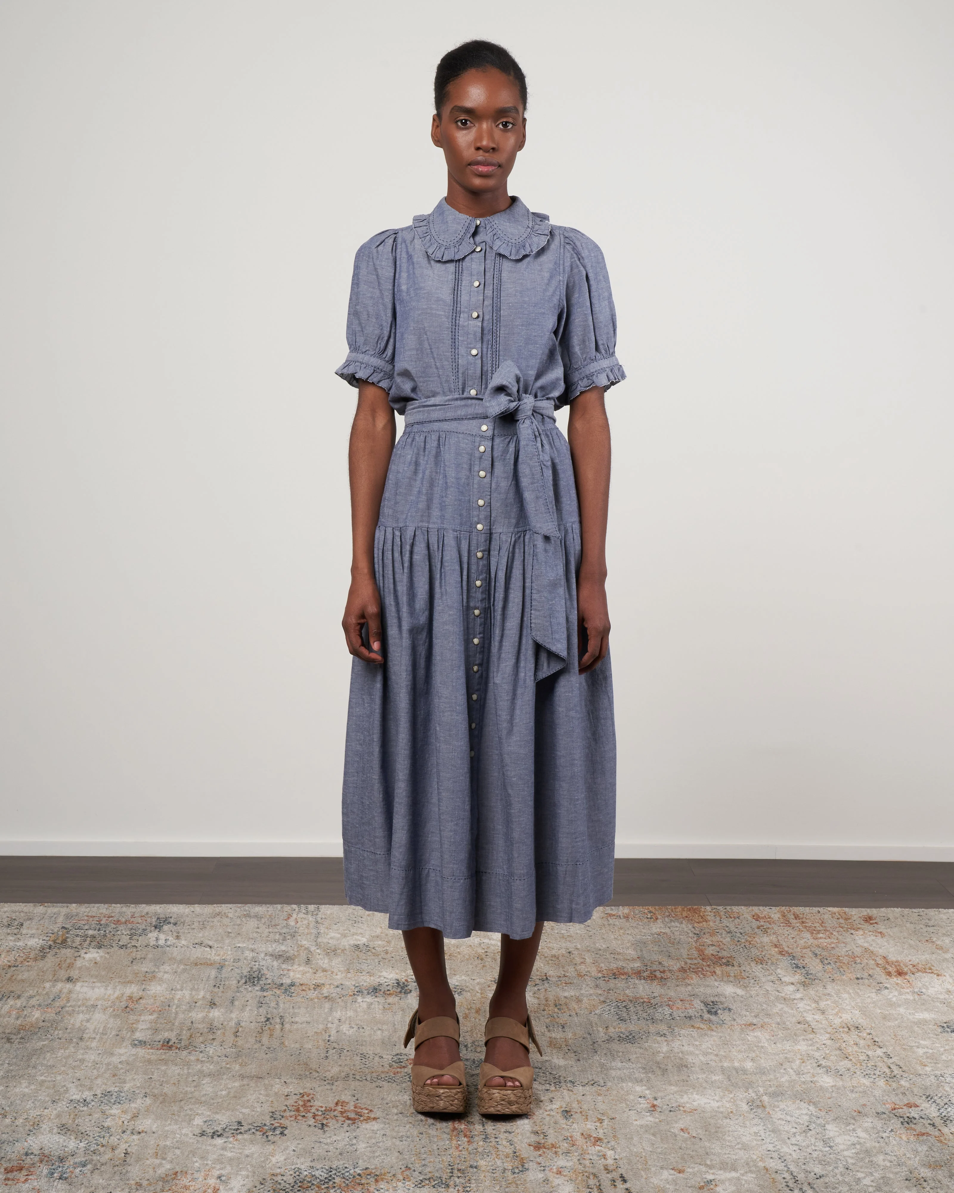 the western highland skirt - navy chambray - Image 2