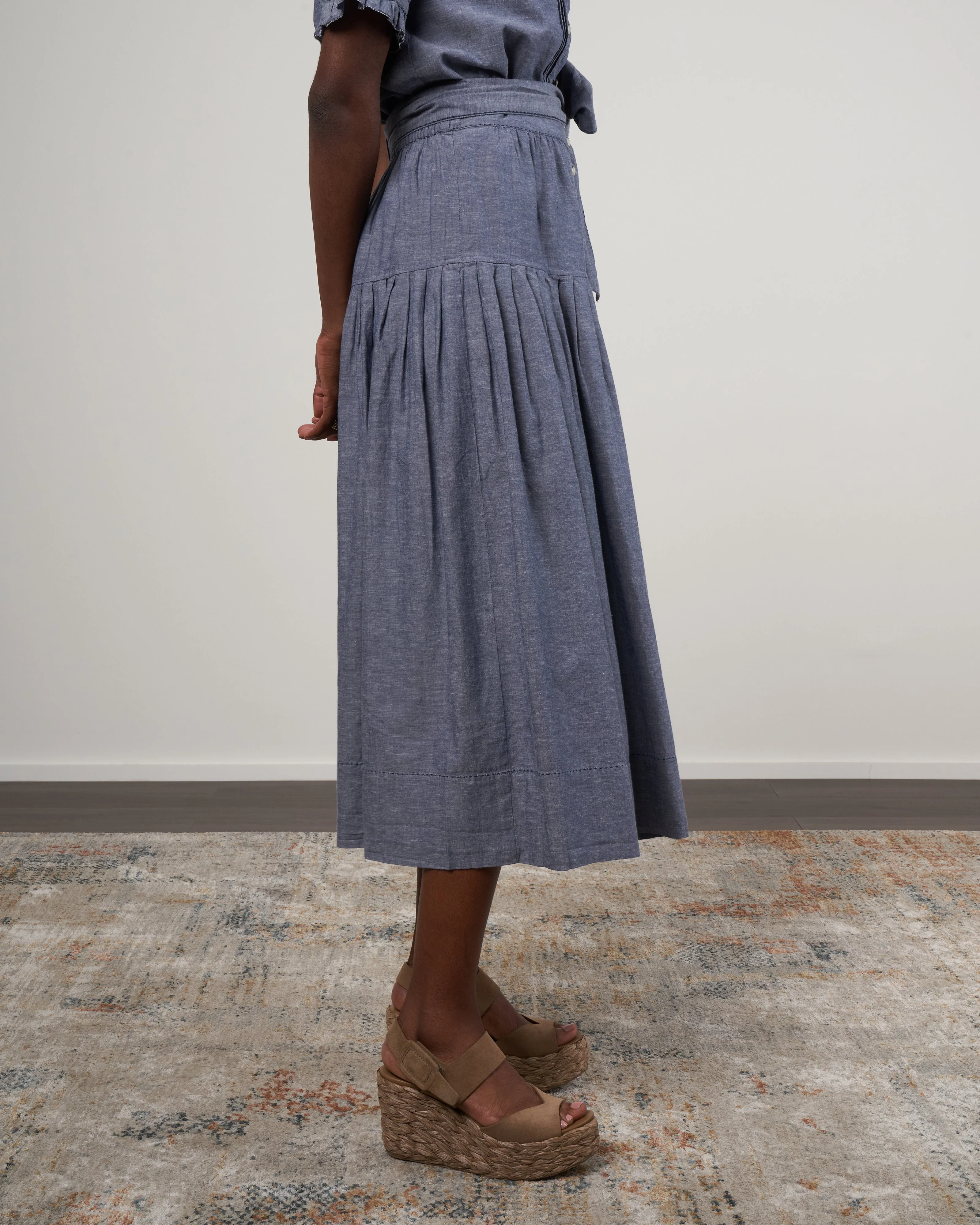 the western highland skirt - navy chambray - Image 3