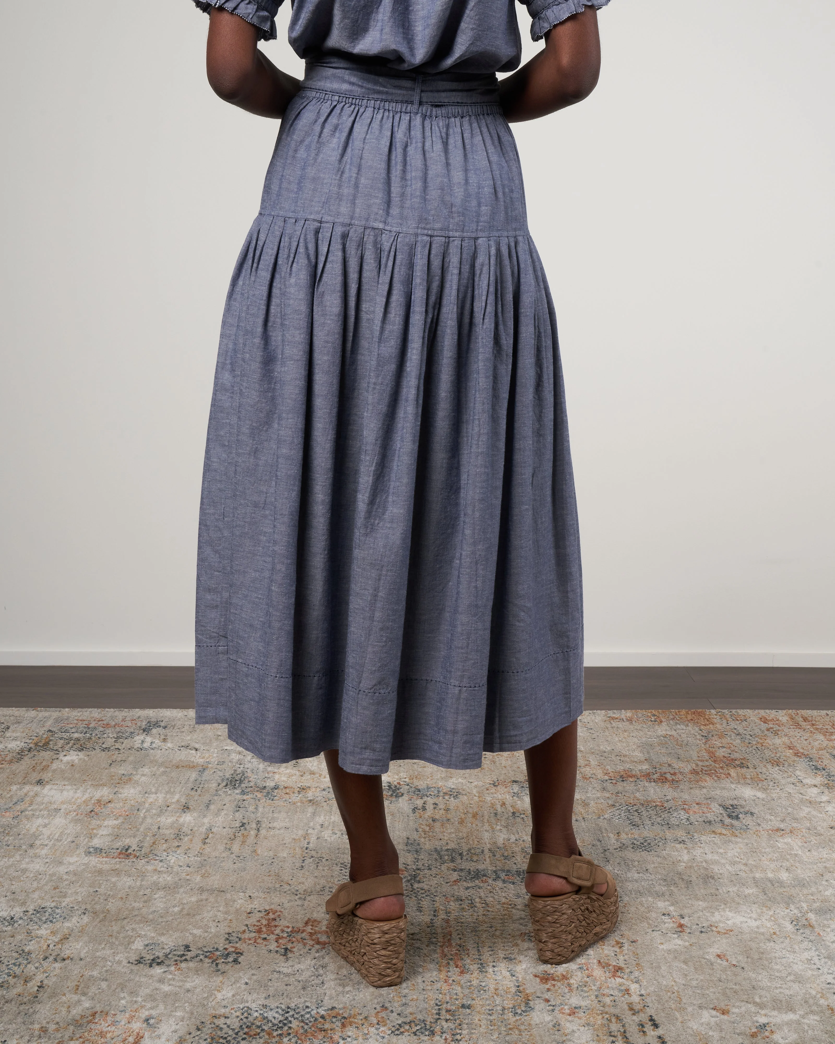 the western highland skirt - navy chambray - Image 4